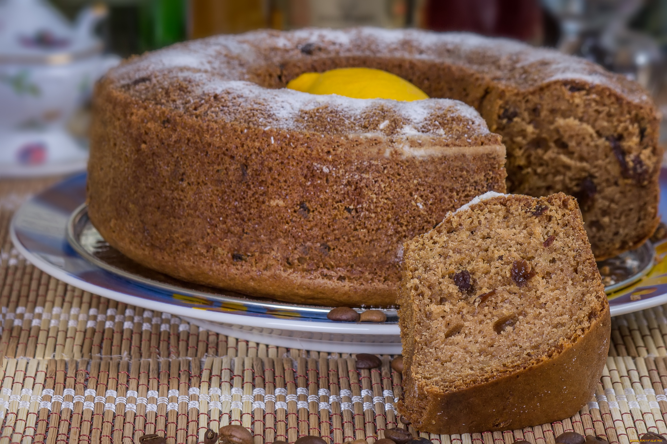 еда, пироги, кусок