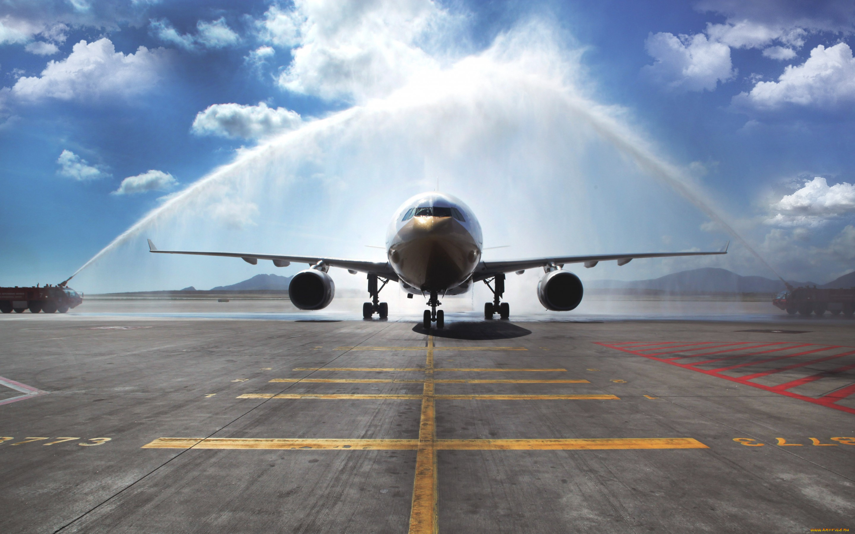 авиация, авиационный, пейзаж, креатив, firetrucks, airobus