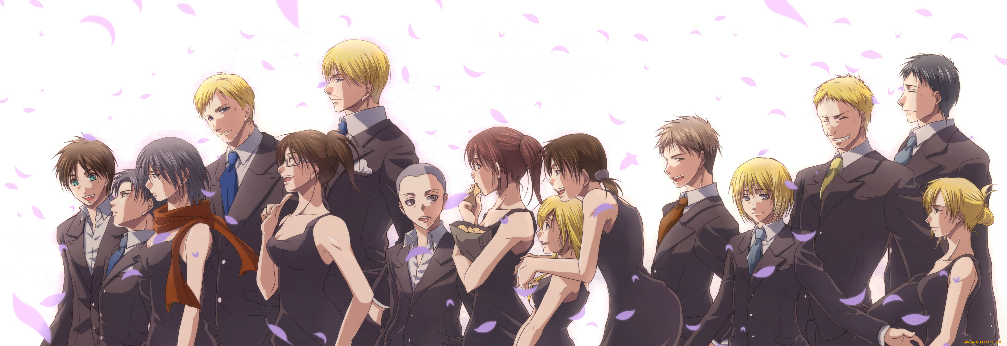аниме, shingeki, no, kyojin, christa, renz, armin, arlert, sasha, browse, reiner, braun, annie, leonhardt, hanji, zoe, irvin, smith, eren, jaeger