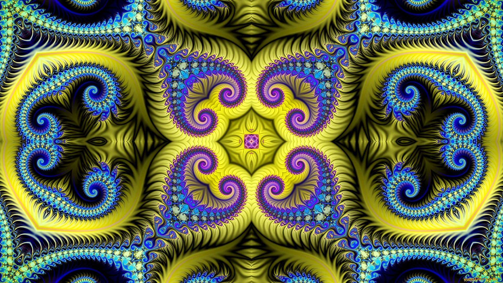 3д, графика, фракталы, , fractal, узор, цвета, фон