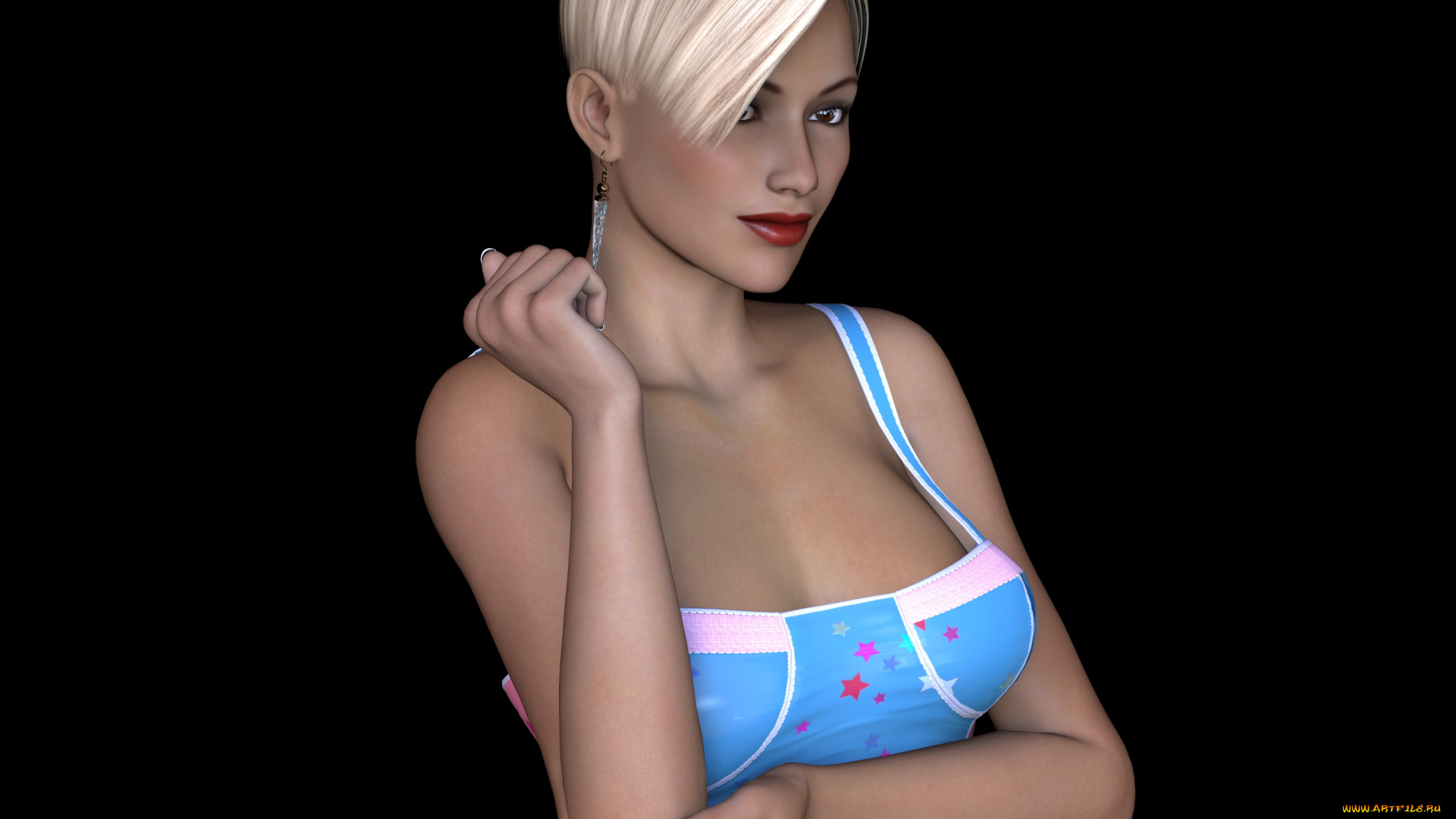 3д, графика, люди, , people, фон, взгляд, девушка, блондинка