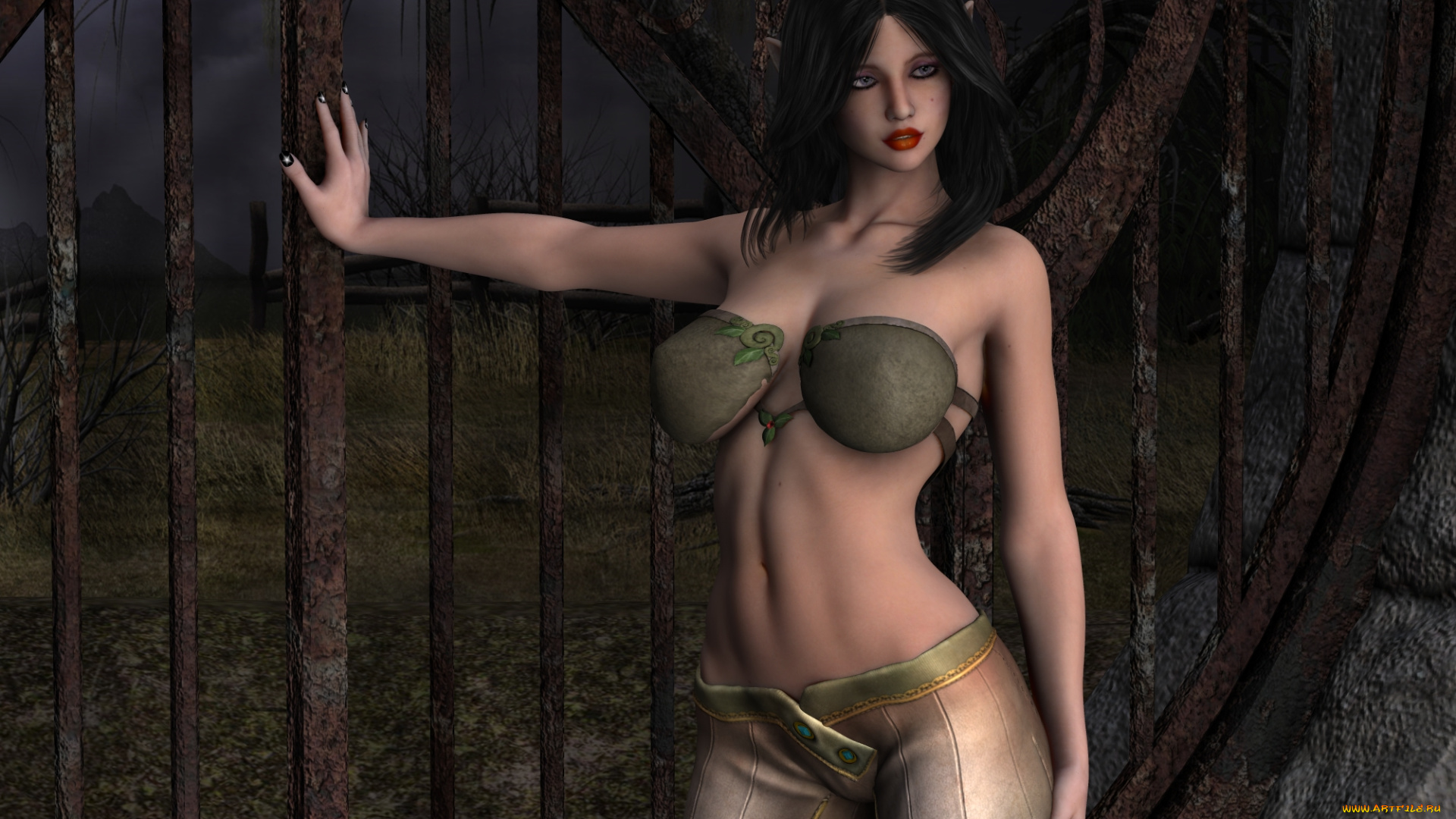 3д, графика, люди, , people, взгляд, фон, девушка