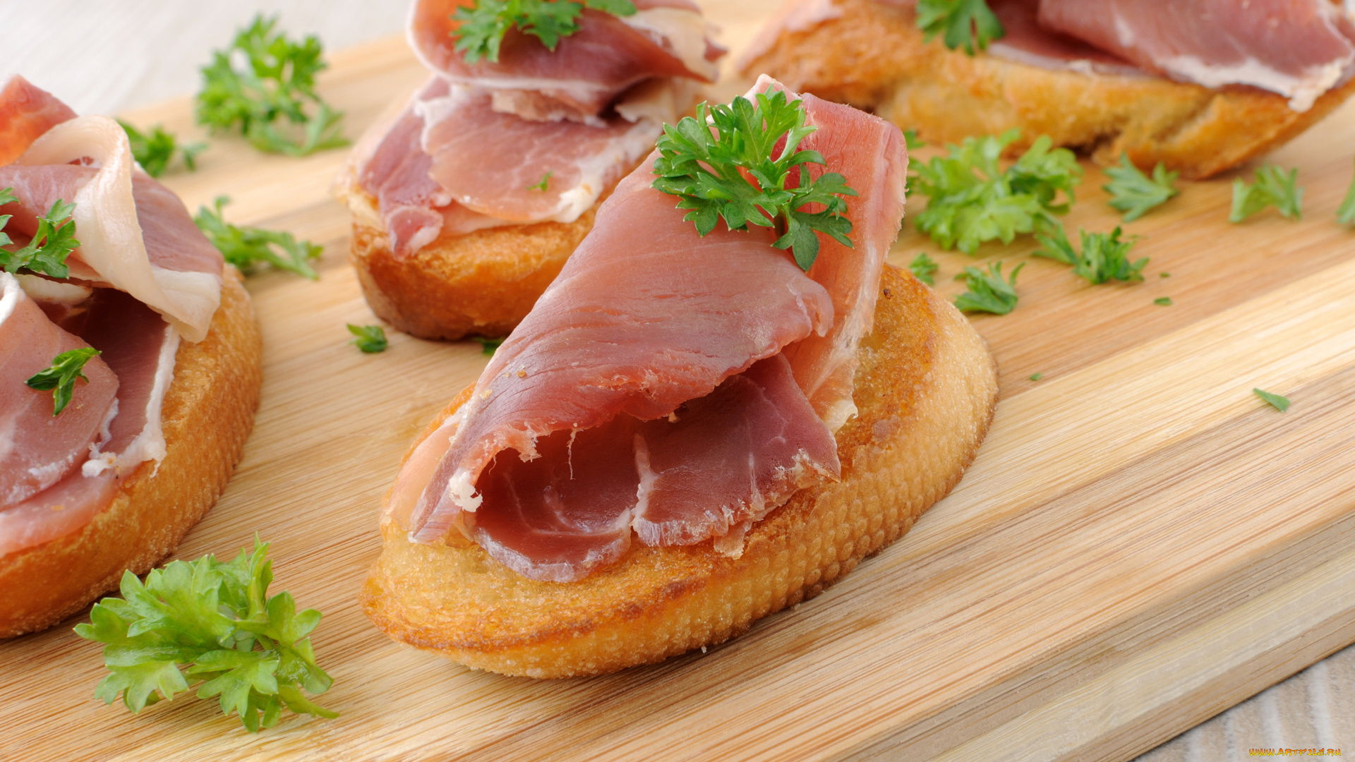 еда, бутерброды, , гамбургеры, , канапе, петрушка, ветчина, хлеб, бутерброд