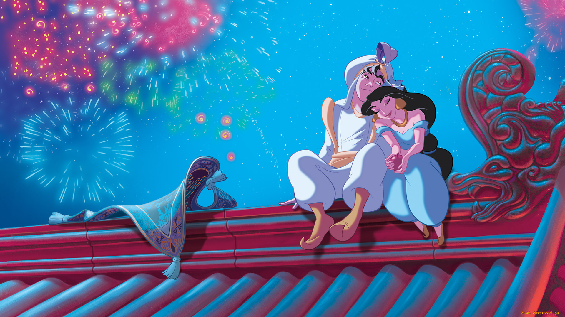 мультфильмы, aladdin, дом, ковер, принцесса