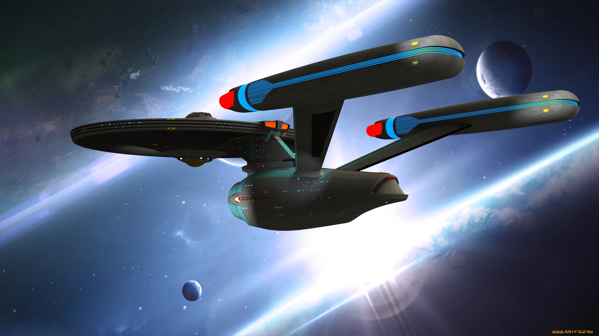 видео, игры, -, star, trek, constellation, планета, вселенная, космический, корабль, полет