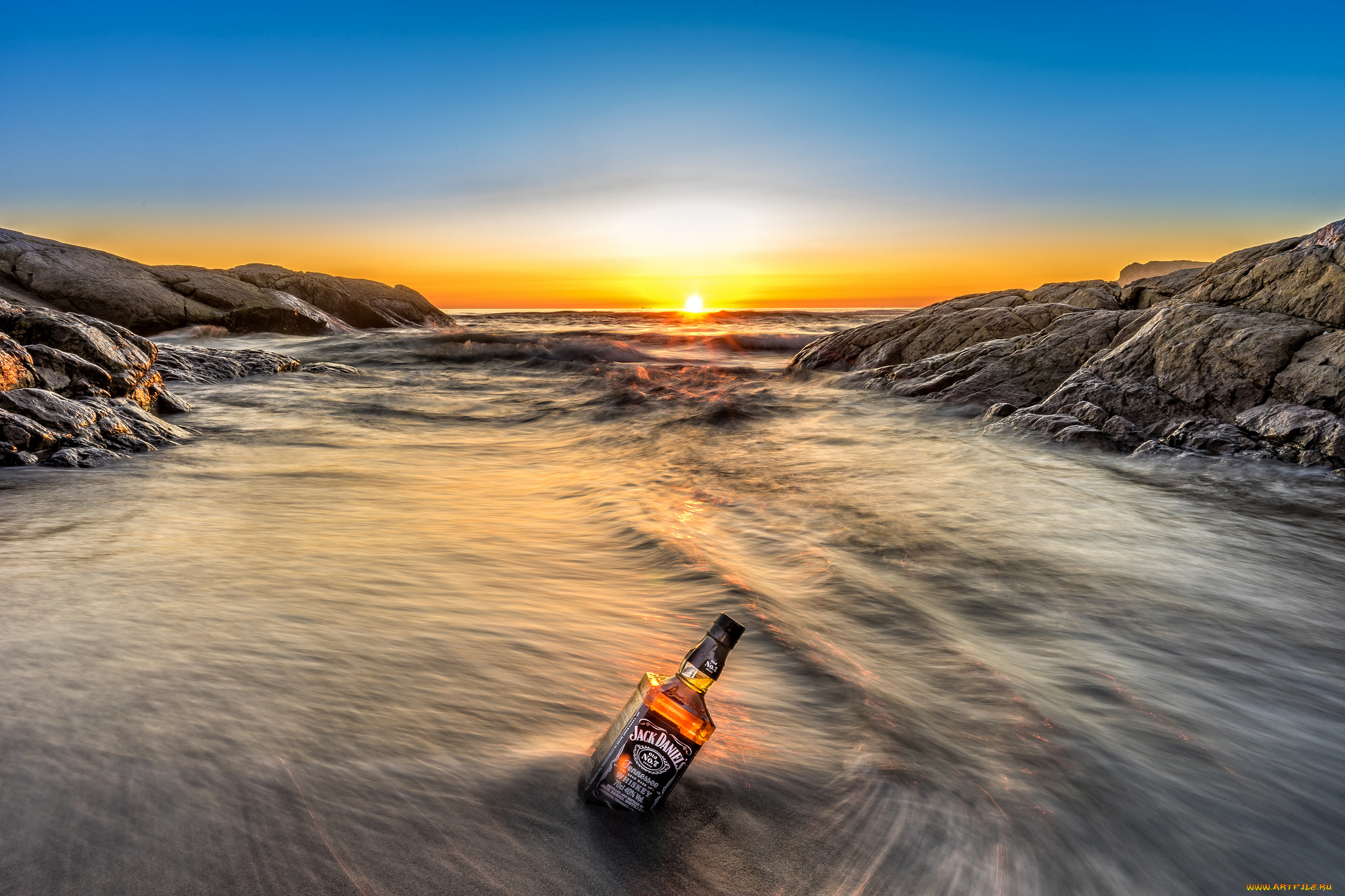 jack, daniels, бренды, jack, daniel`s, виски, бутылка, пляж