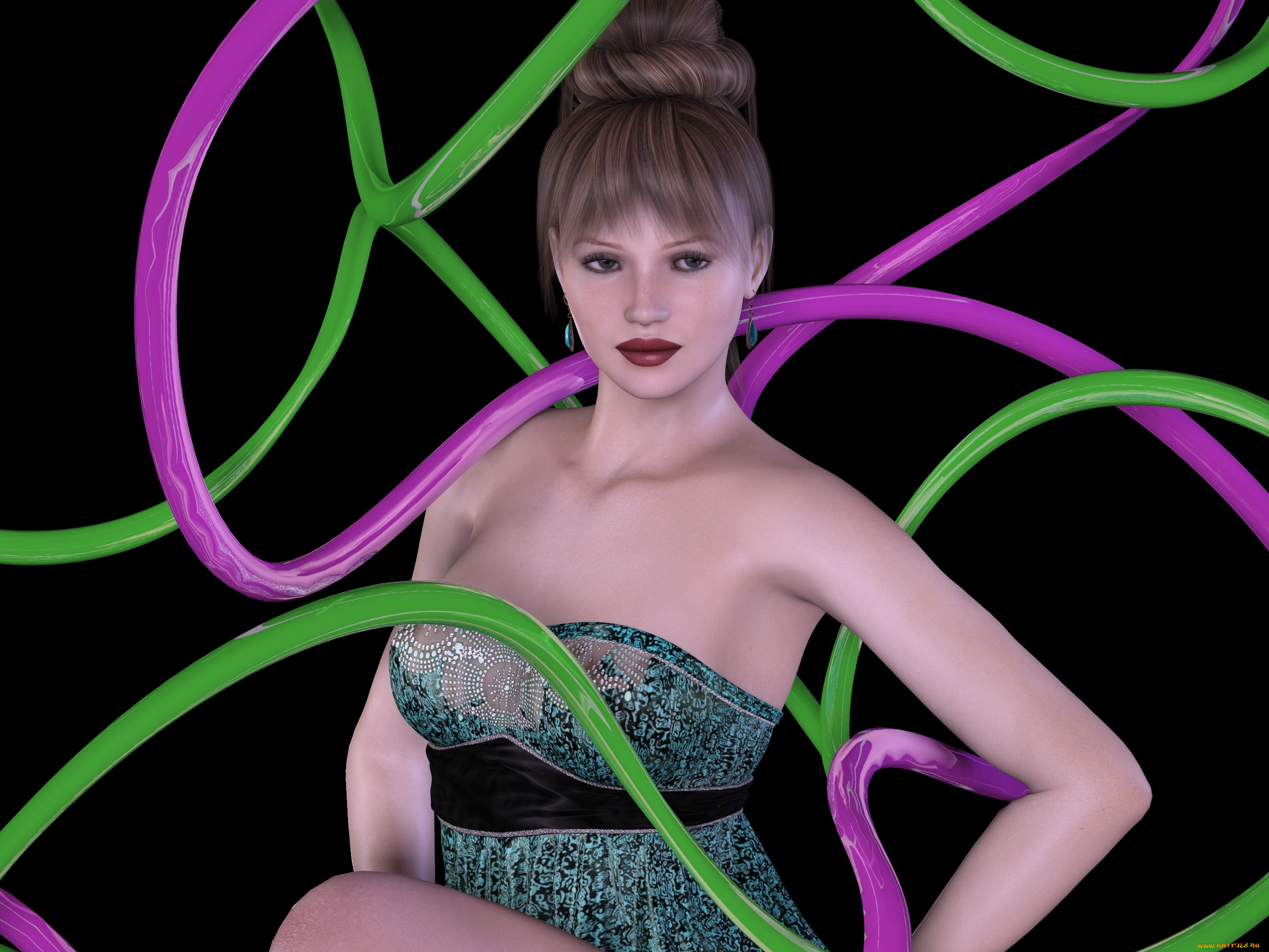 3д, графика, люди, , people, взгляд, фон, девушка