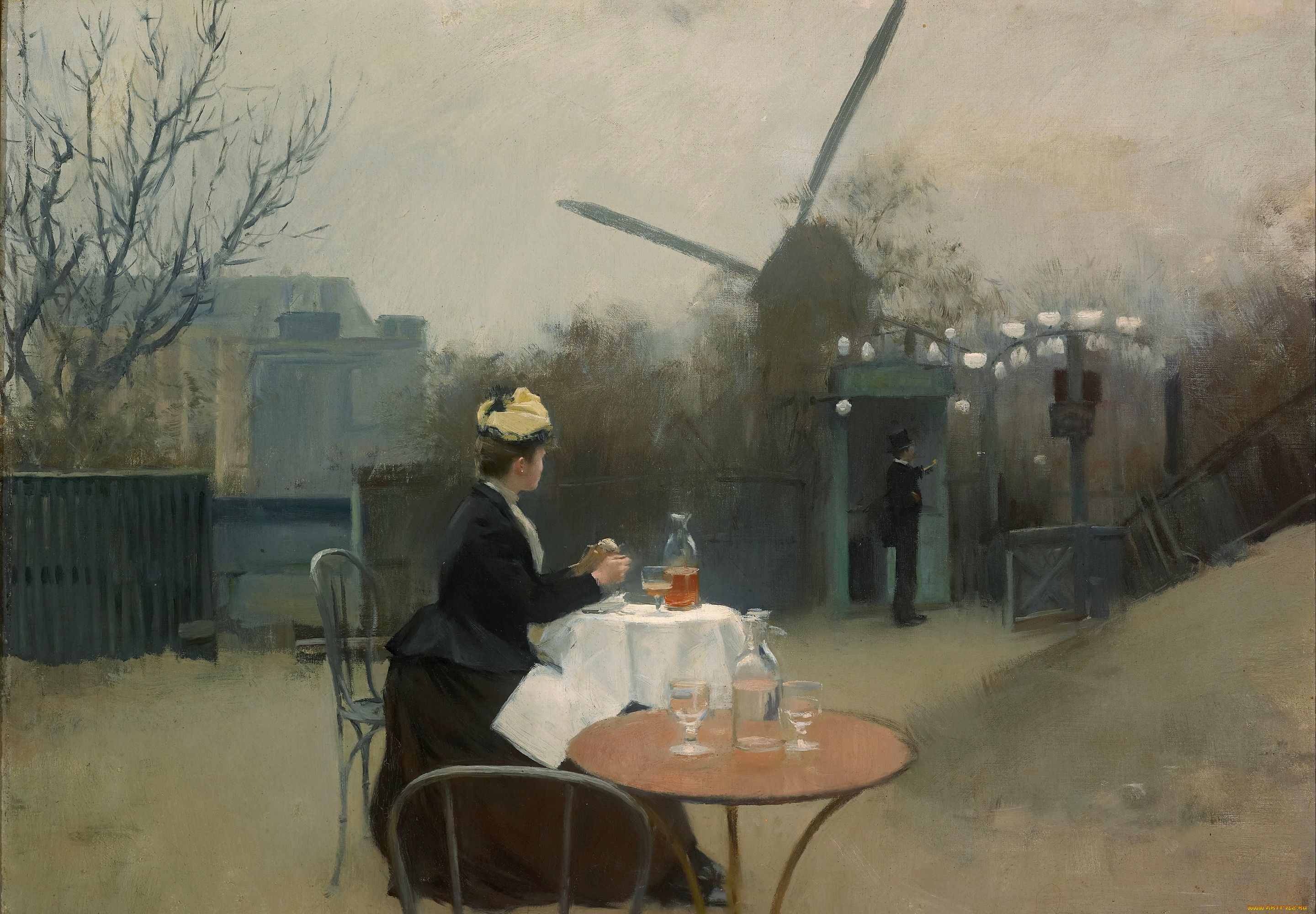 рисованное, люди, дама