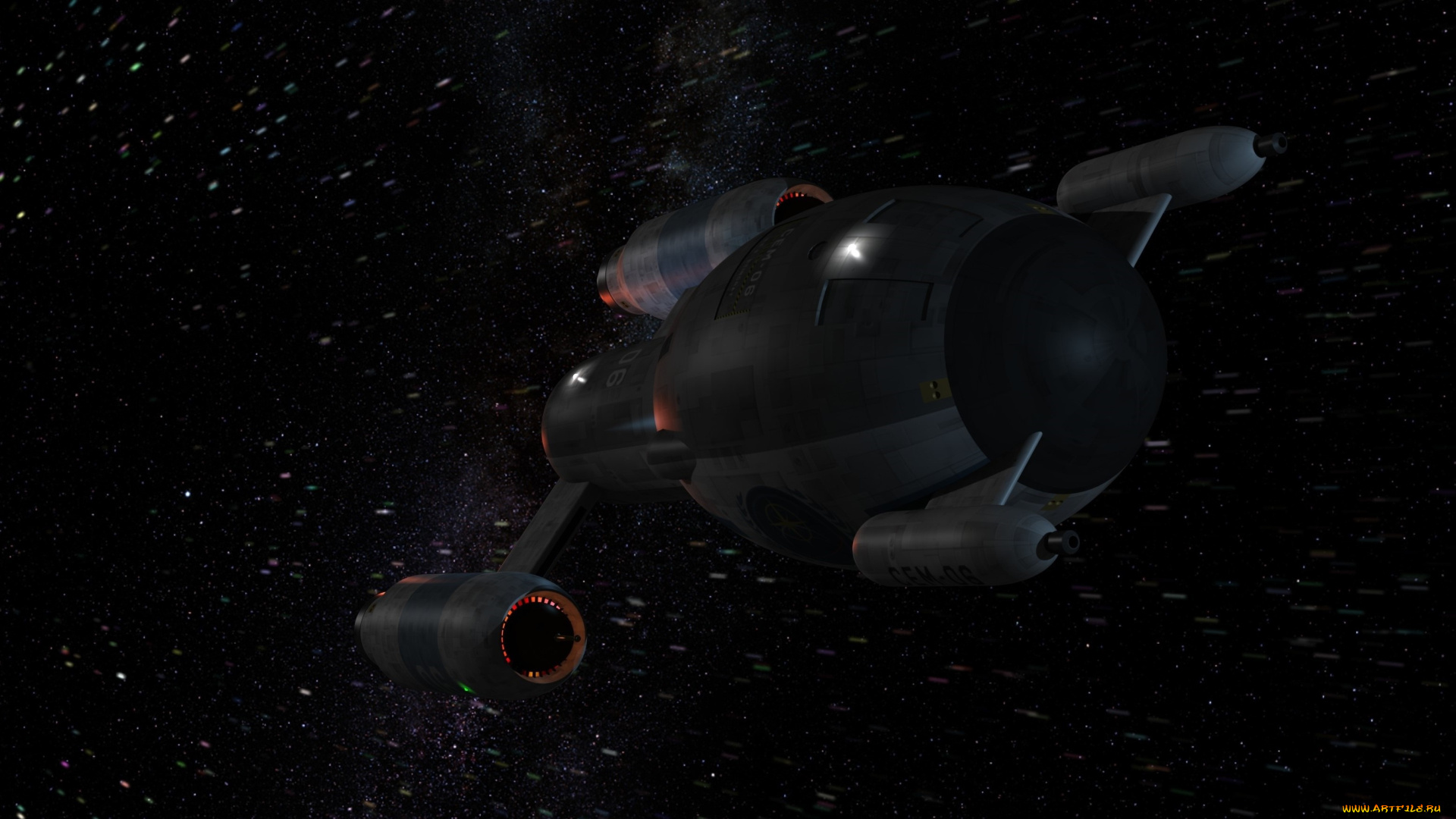 космос, арт, вселенная, полет, космический, корабль, звезды