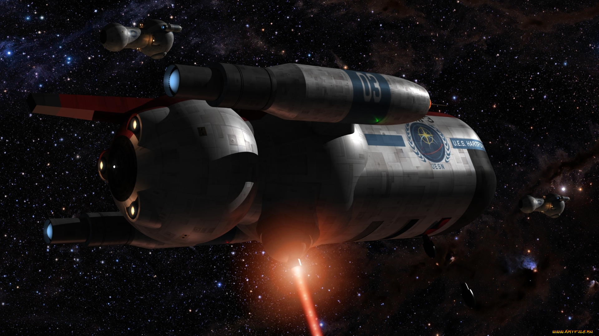 космос, арт, звезды, вселенная, полет, космический, корабль