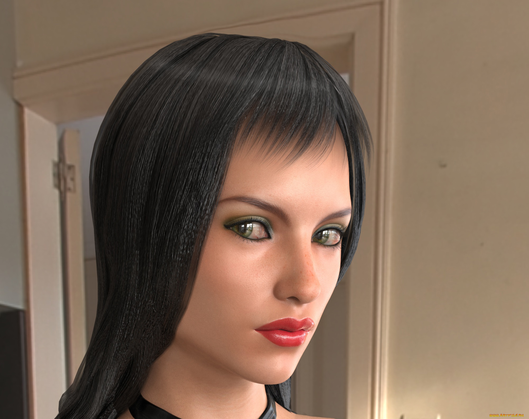 3д, графика, портрет, , portraits, девушка, взгляд, фон