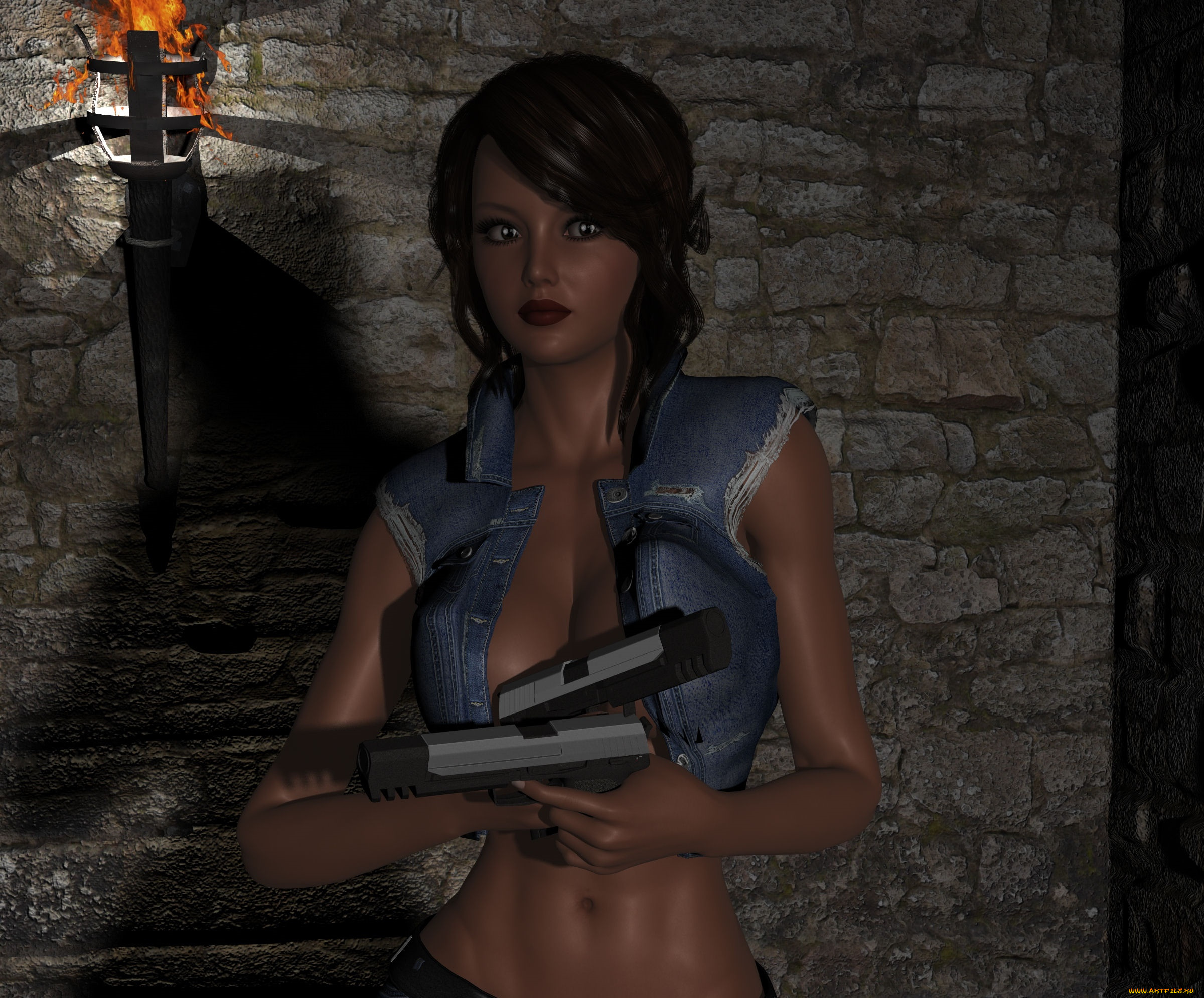 3д, графика, люди, , people, оружие, фон, девушка, взгляд