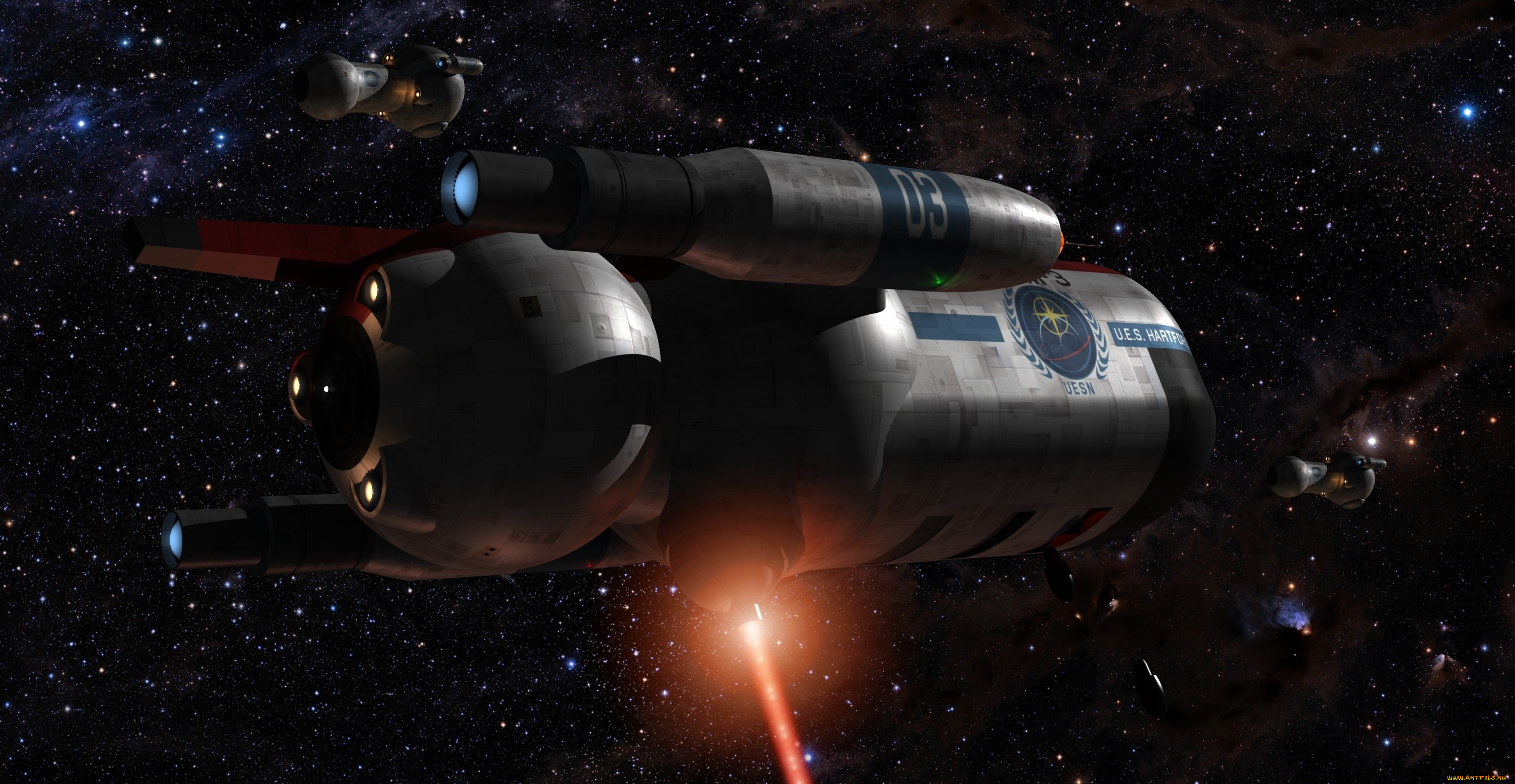 космос, арт, звезды, вселенная, полет, космический, корабль