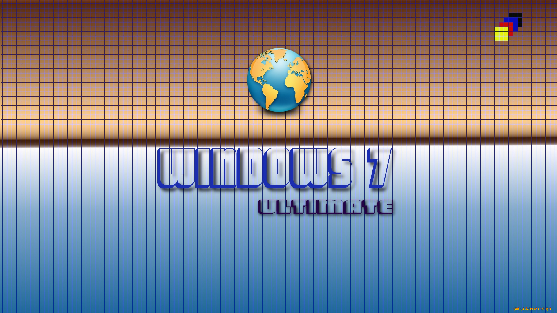 компьютеры, windows, 7, , vienna, логотип, фон