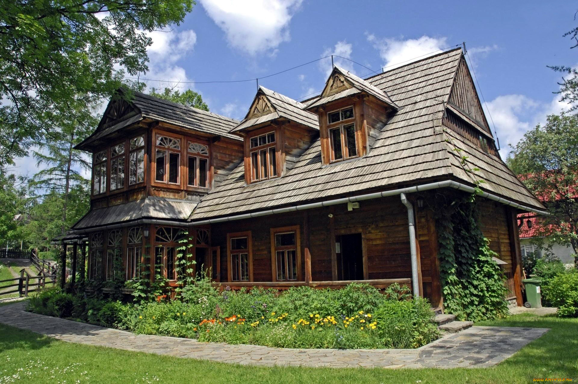 города, -, здания, , дома, деревянный, дом