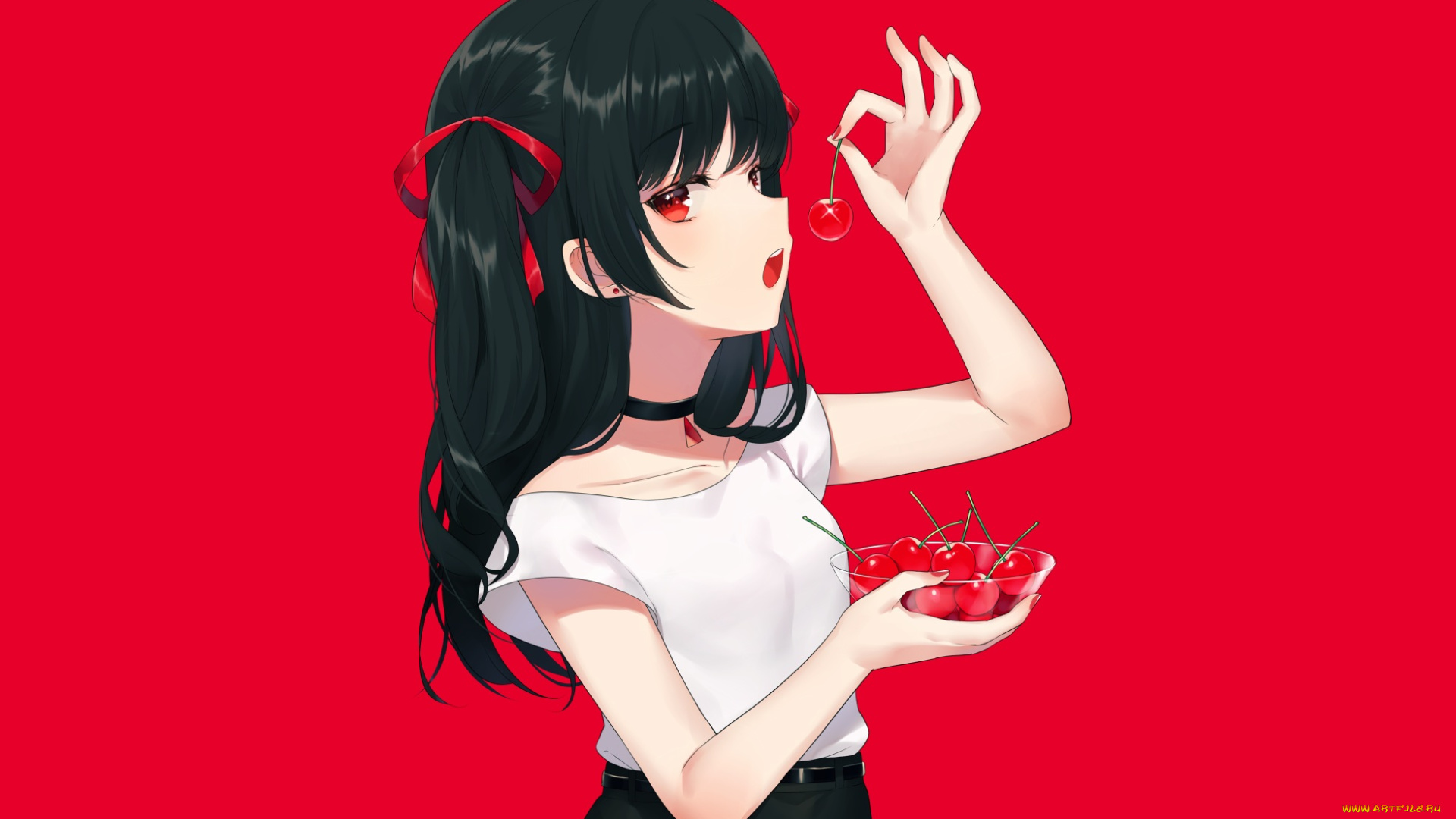 аниме, unknown, , другое, , взгляд, фон, девушка