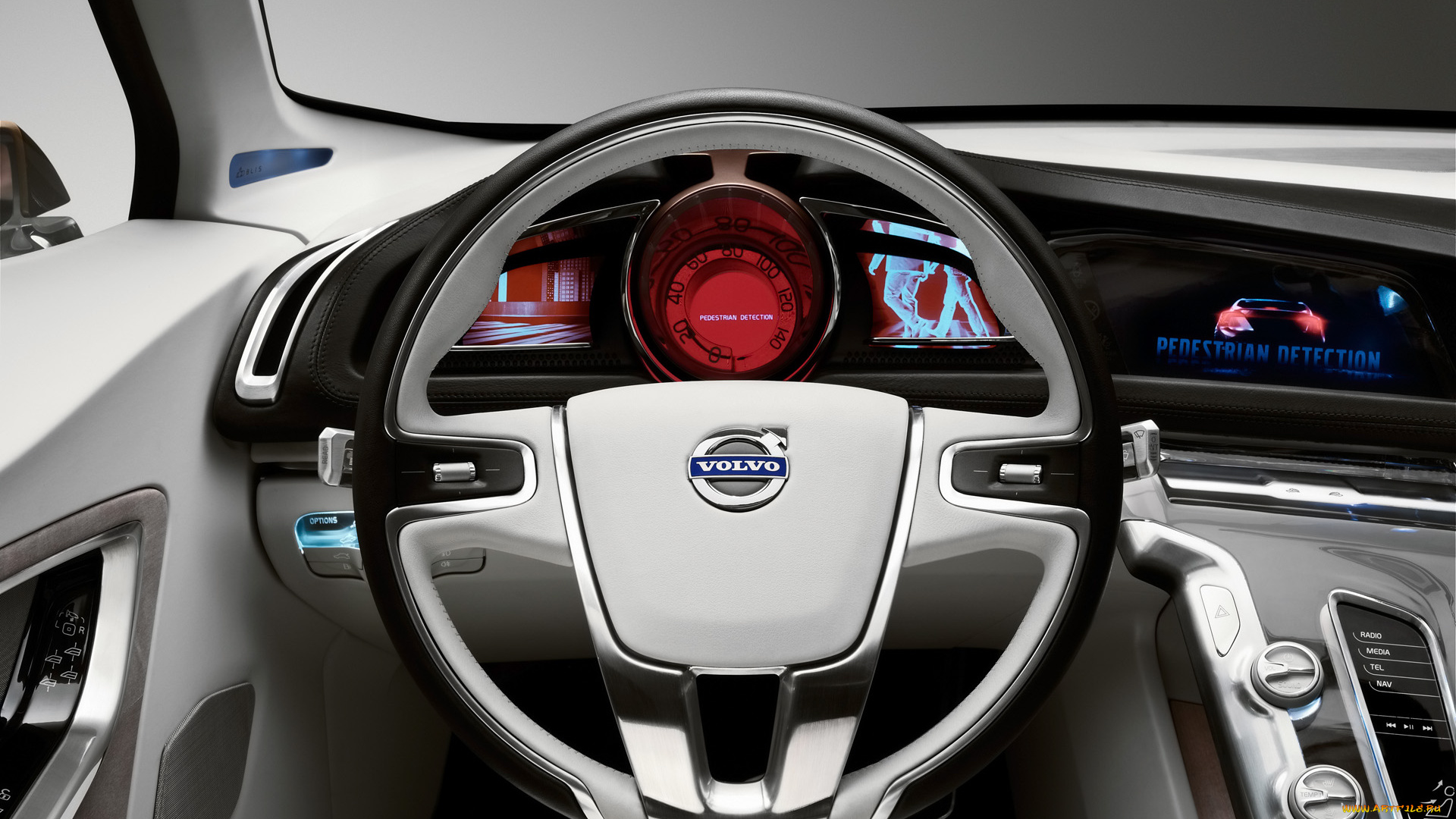 автомобили, спидометры, торпедо, руль, вольво, салон