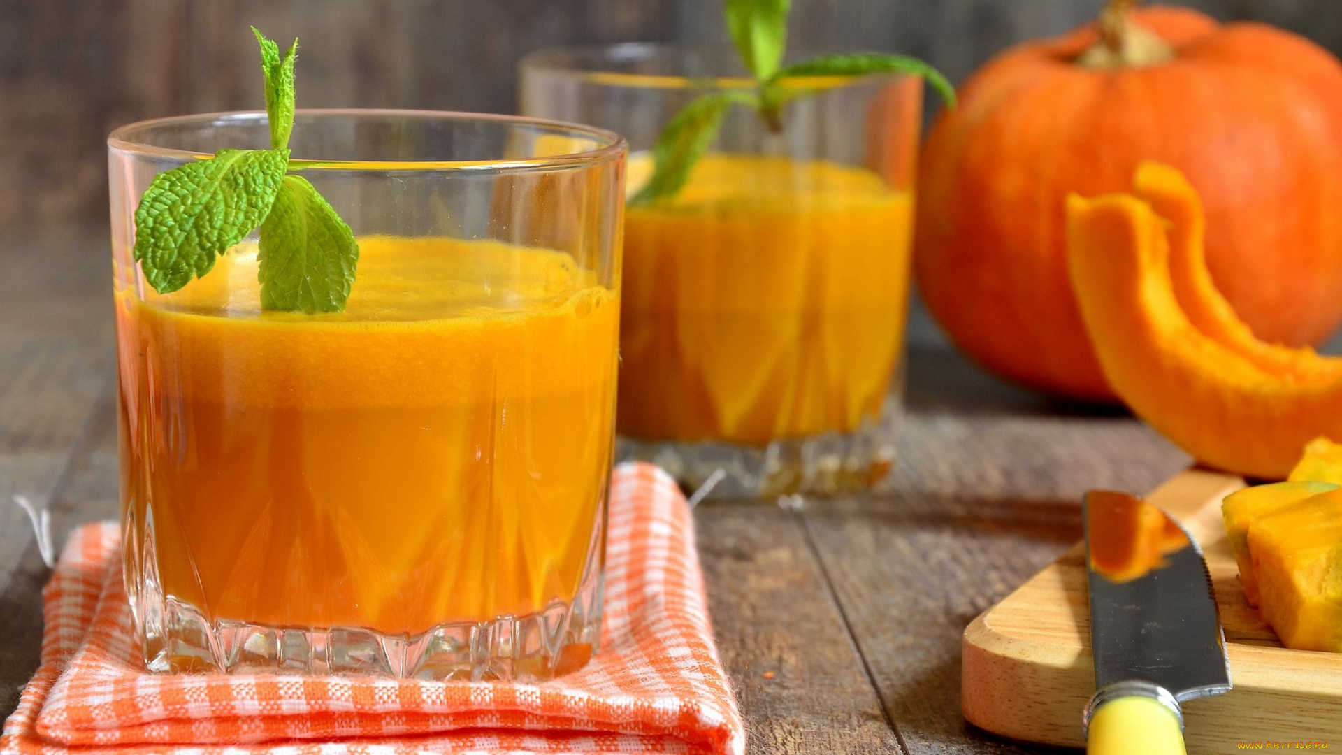 еда, напитки, , сок, тыква, сок, мята