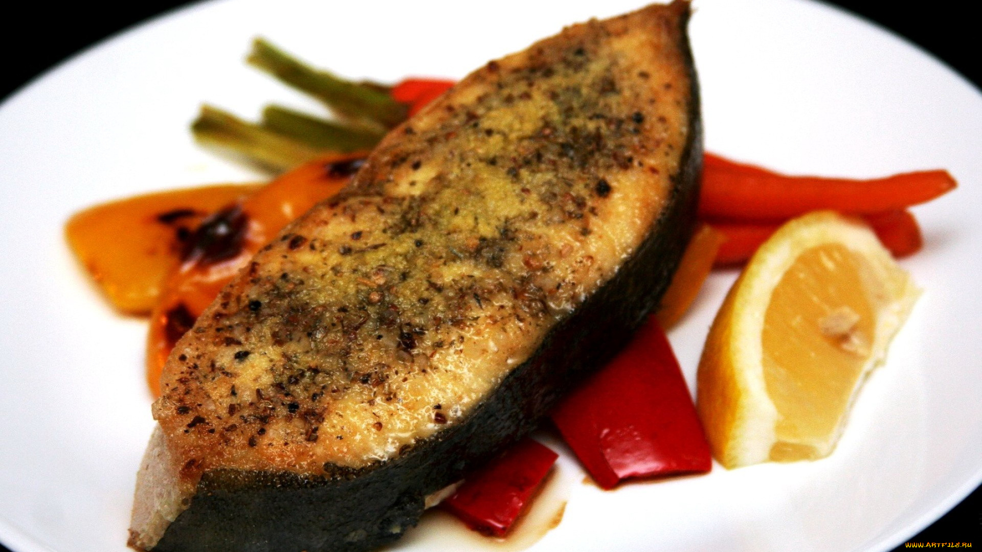 еда, рыбные, блюда, , с, морепродуктами, палтус