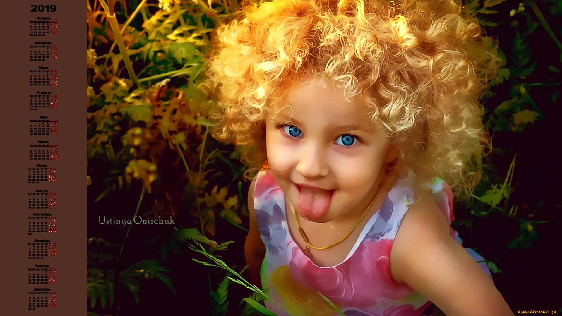 календари, компьютерный, дизайн, лицо, девочка, взгляд