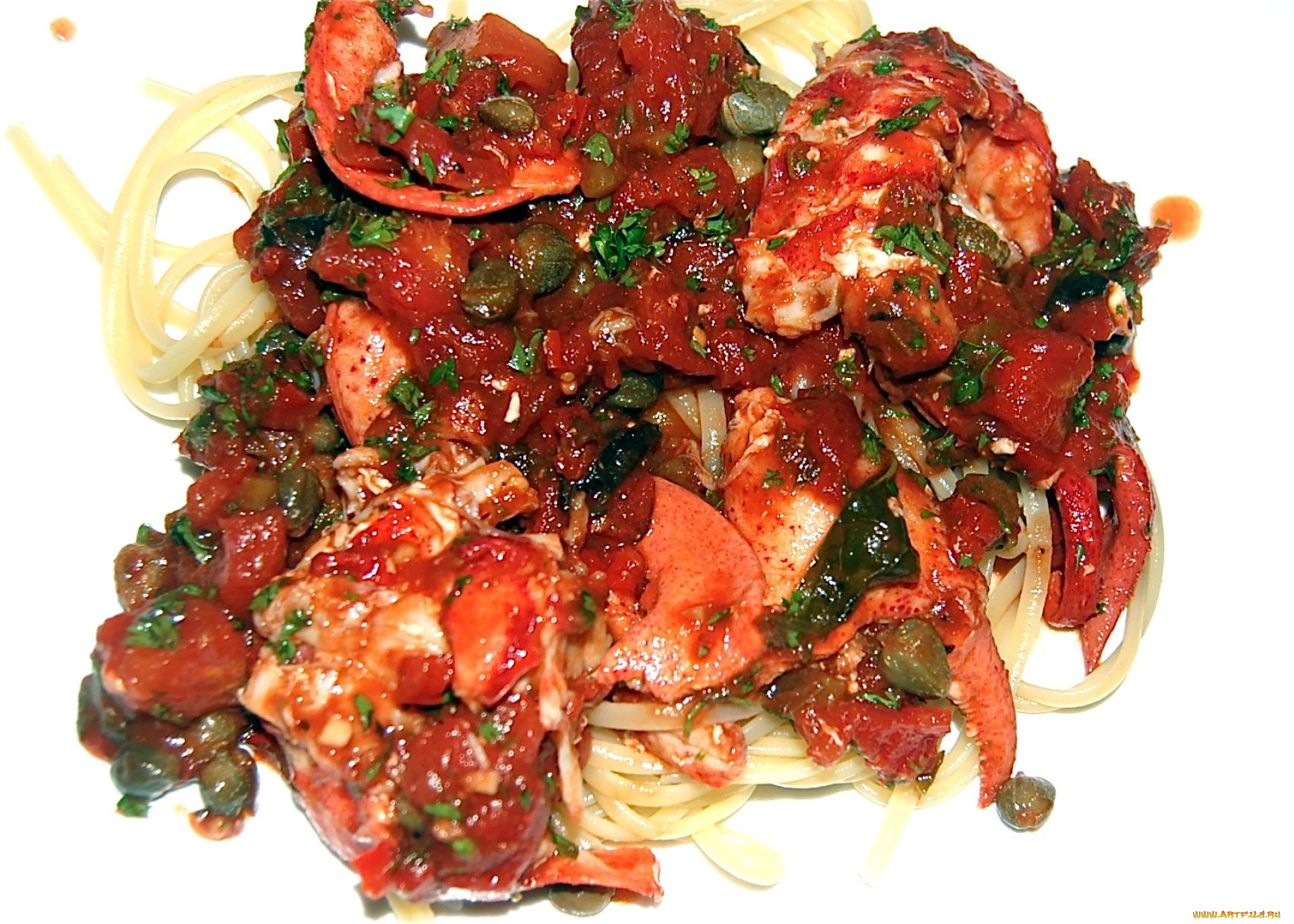 еда, рыбные, блюда, , с, морепродуктами, лобстер