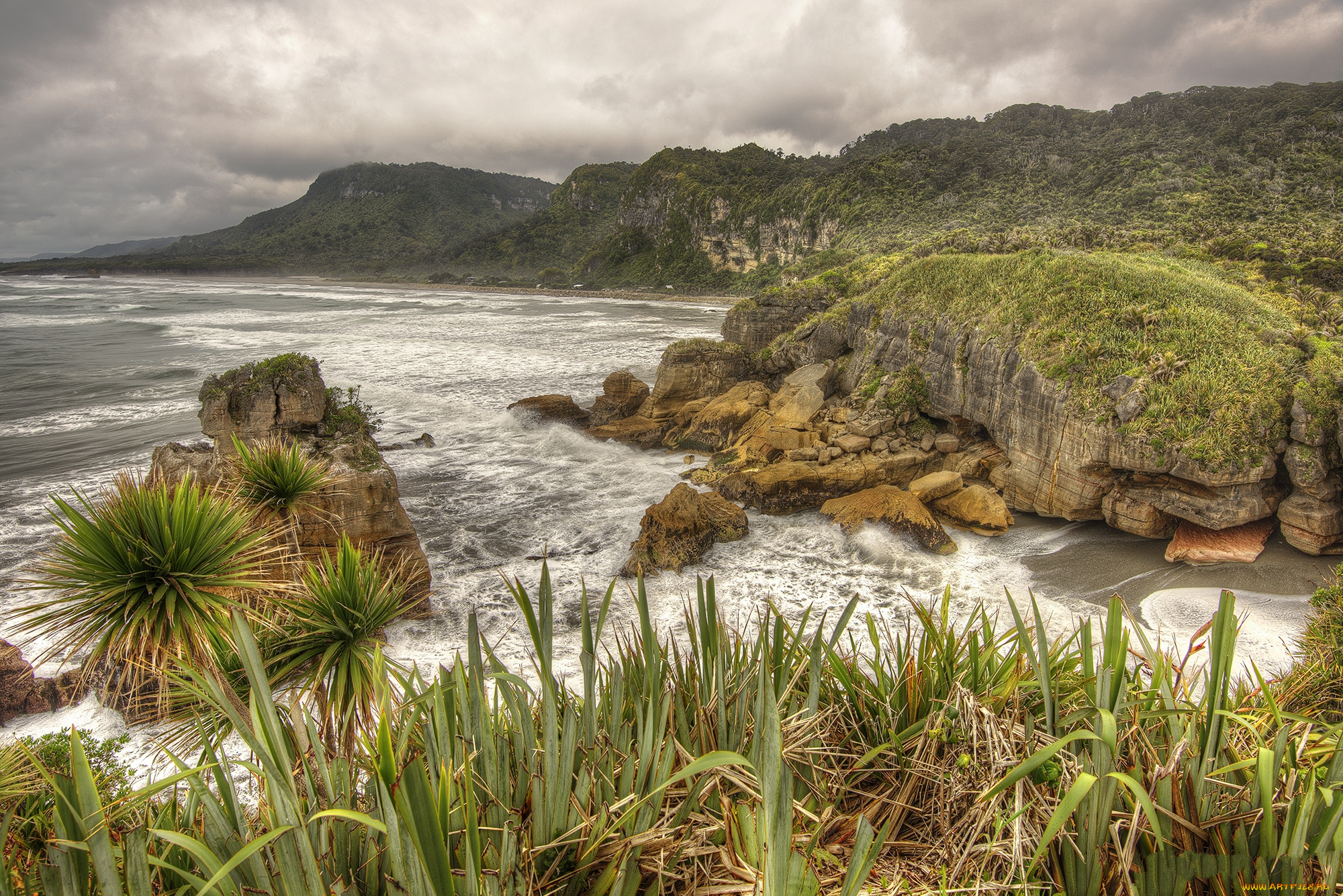 природа, побережье, простор