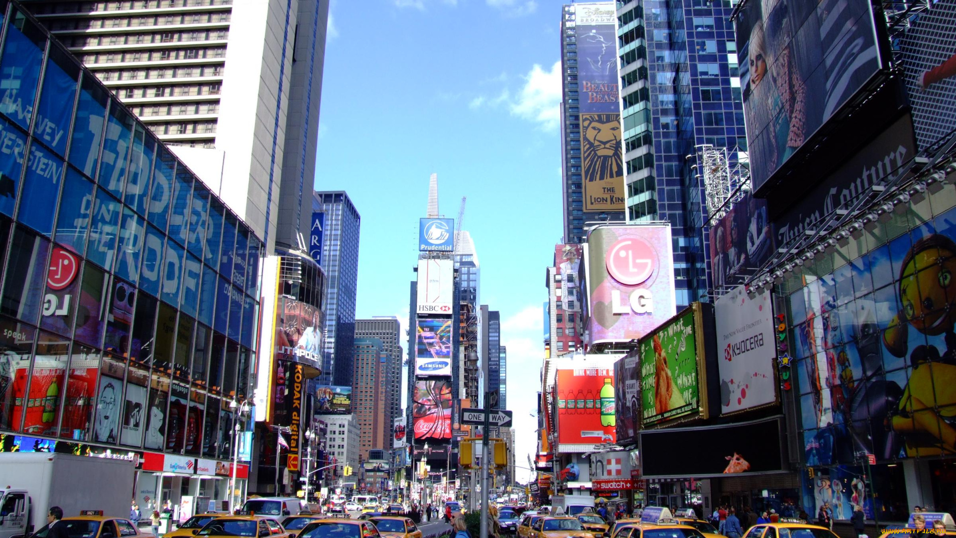 города, нью-йорк, , сша, дорога, реклама, здания, дома, переход, люди, машины