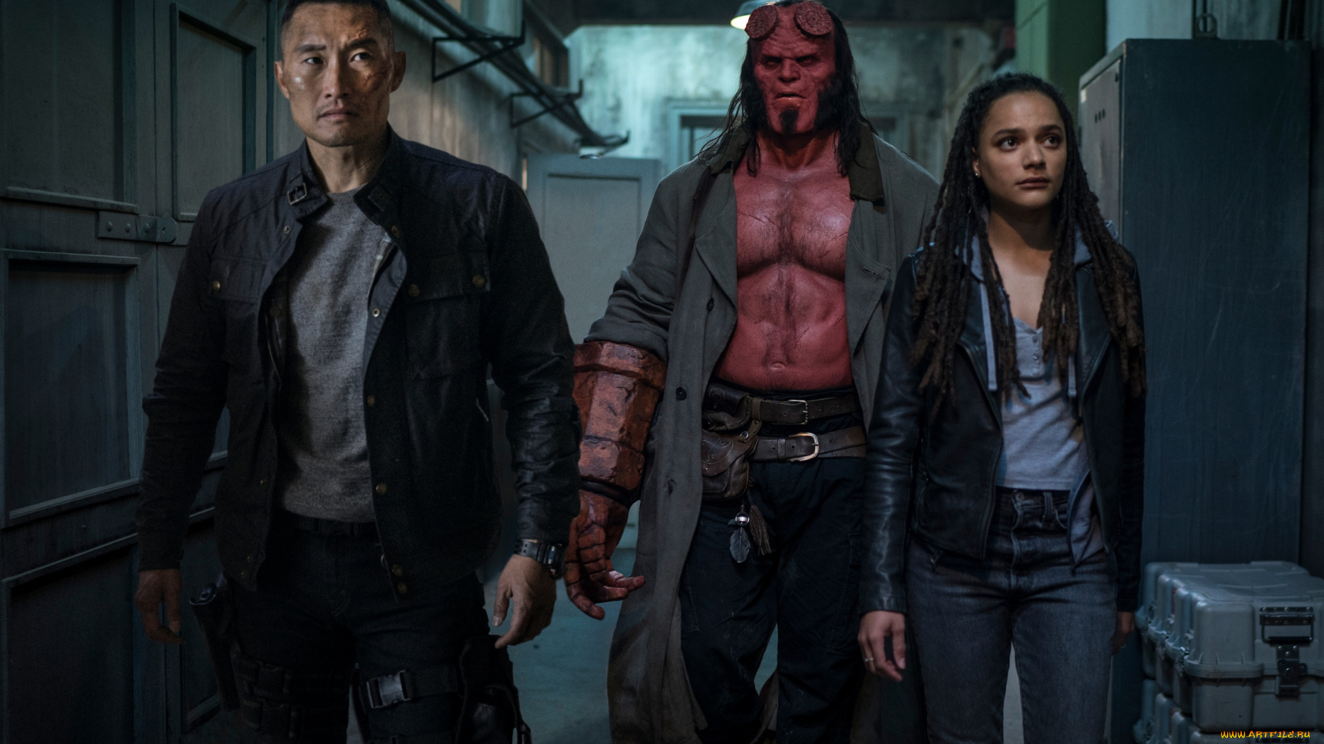 hellboy, , 2019, кино, фильмы, фантастика, ужасы, кадры, из, фильма, фильмы, года, hellboy, daniel, dae, kim, фэнтези, david, harbour, sasha, lane