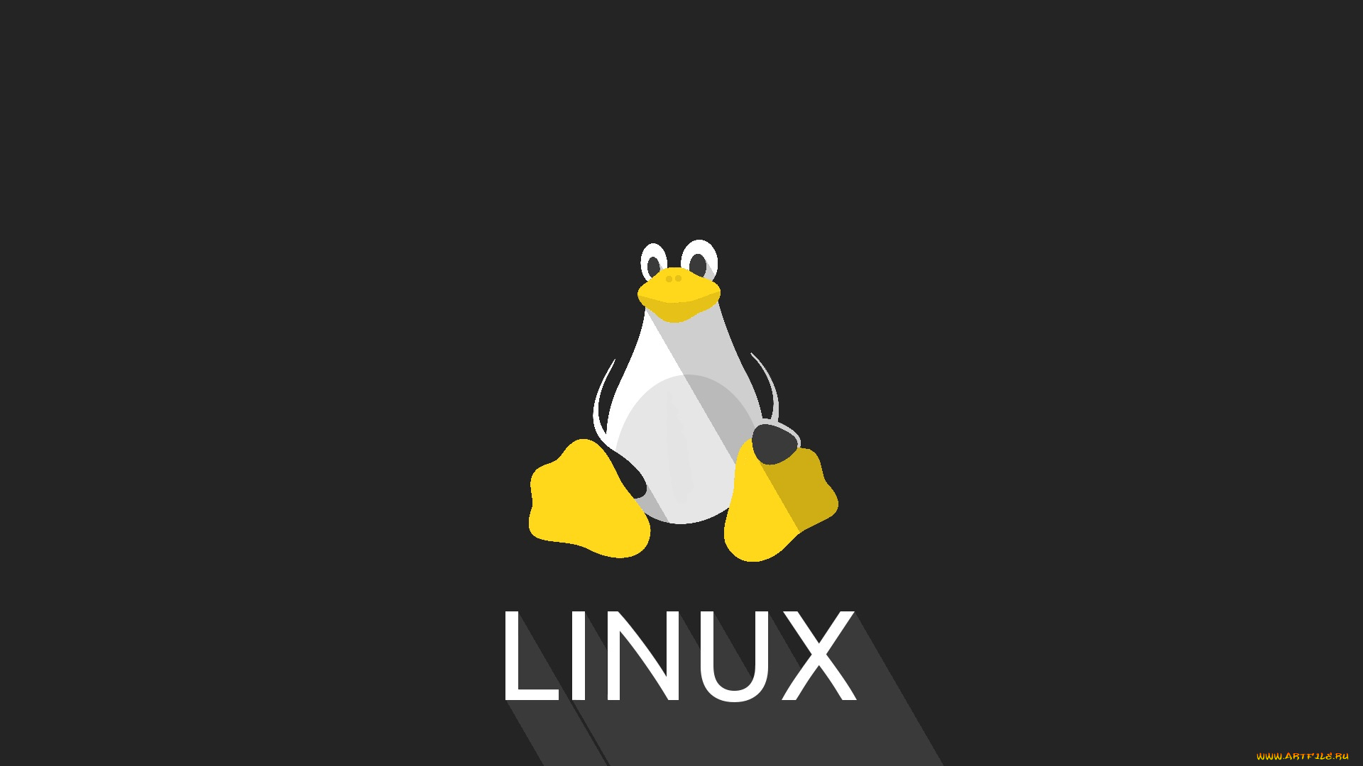 компьютеры, linux, логотип, фон