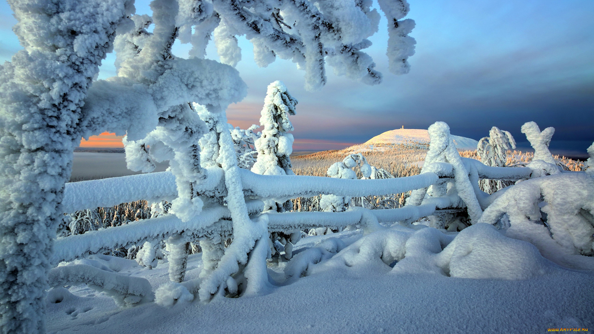 природа, зима, снег