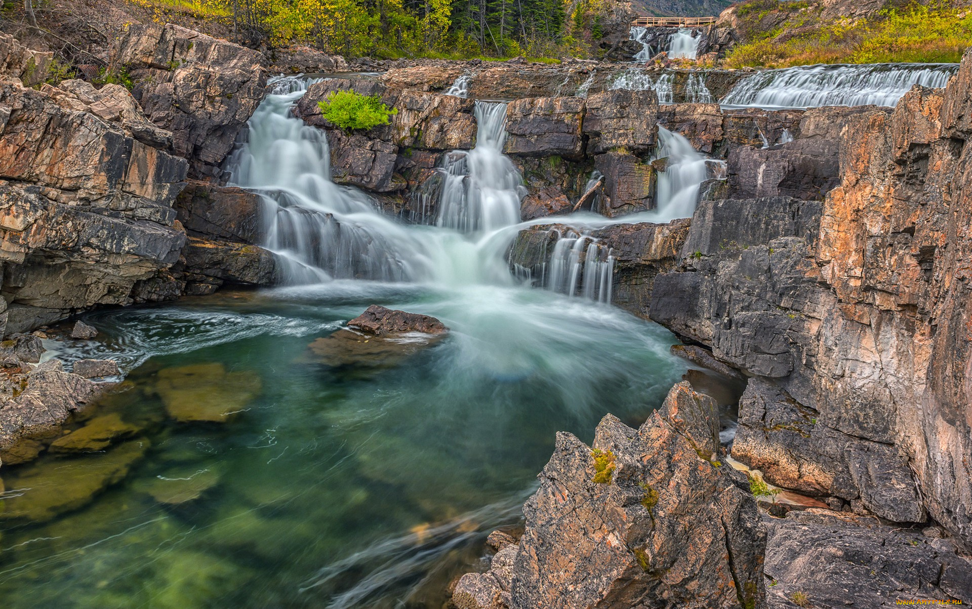 природа, водопады, простор