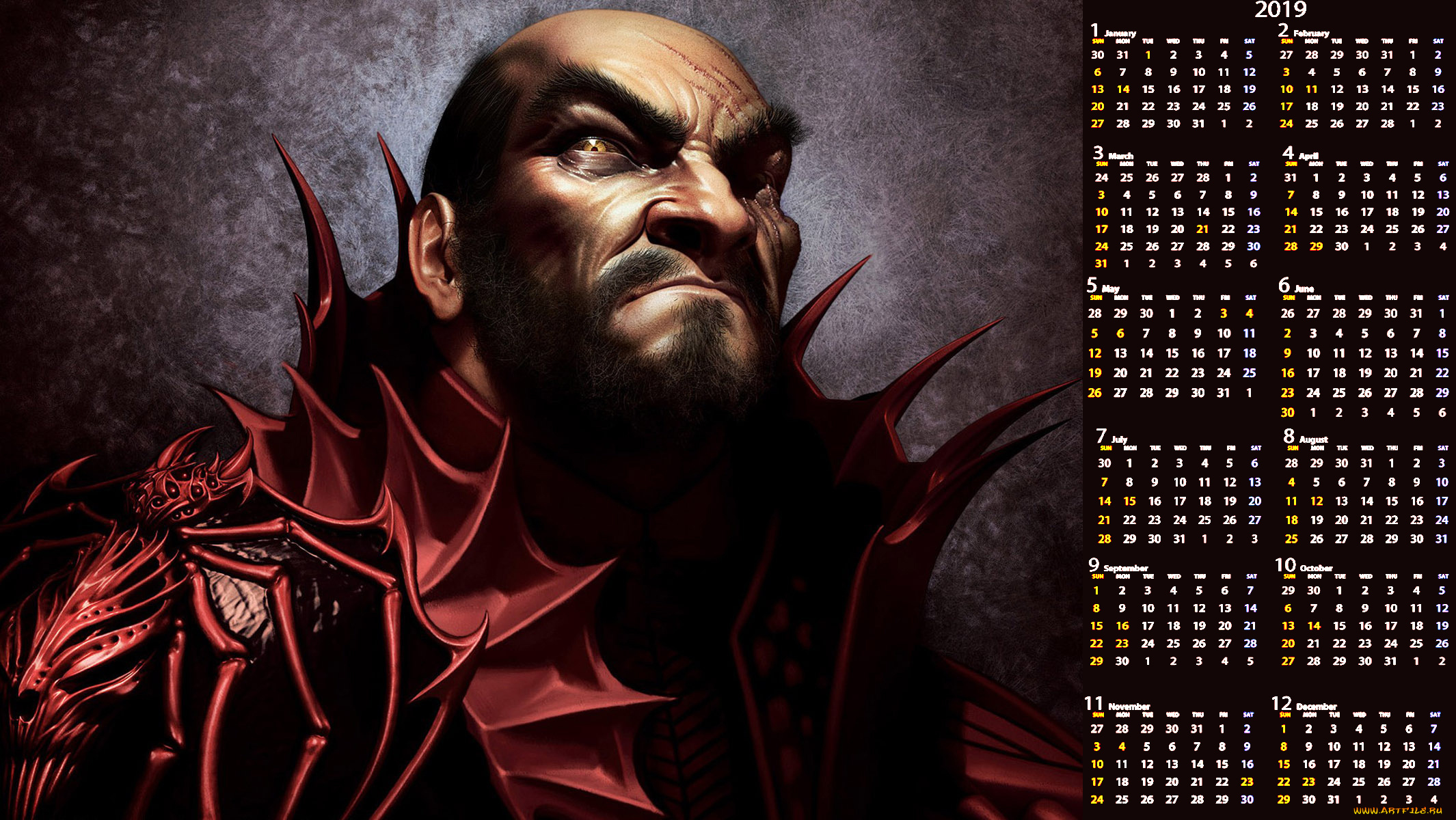 календари, фэнтези, мужчина