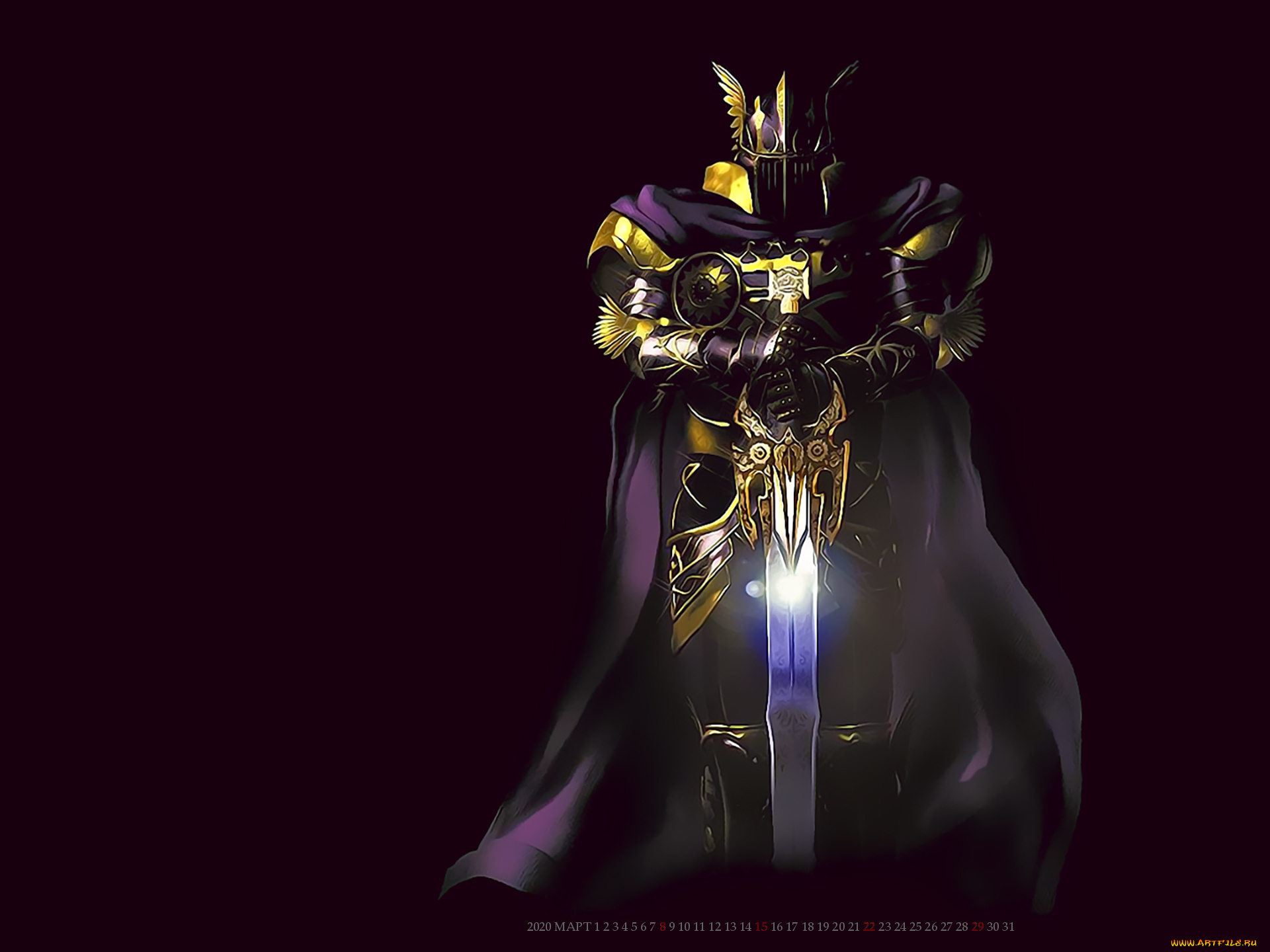календари, фэнтези, оружие, черный, фон, мужчина, воин, calendar, 2020