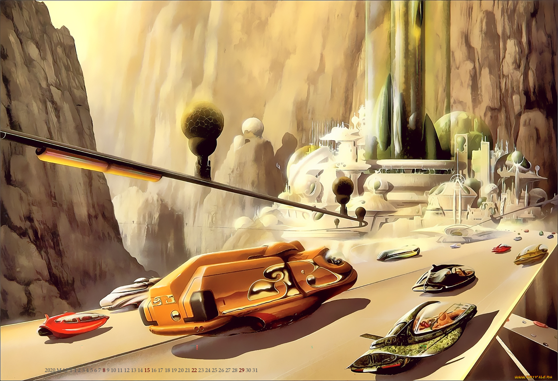 календари, фэнтези, фантастика, мир, звездолет, транспорт, полет, calendar, 2020