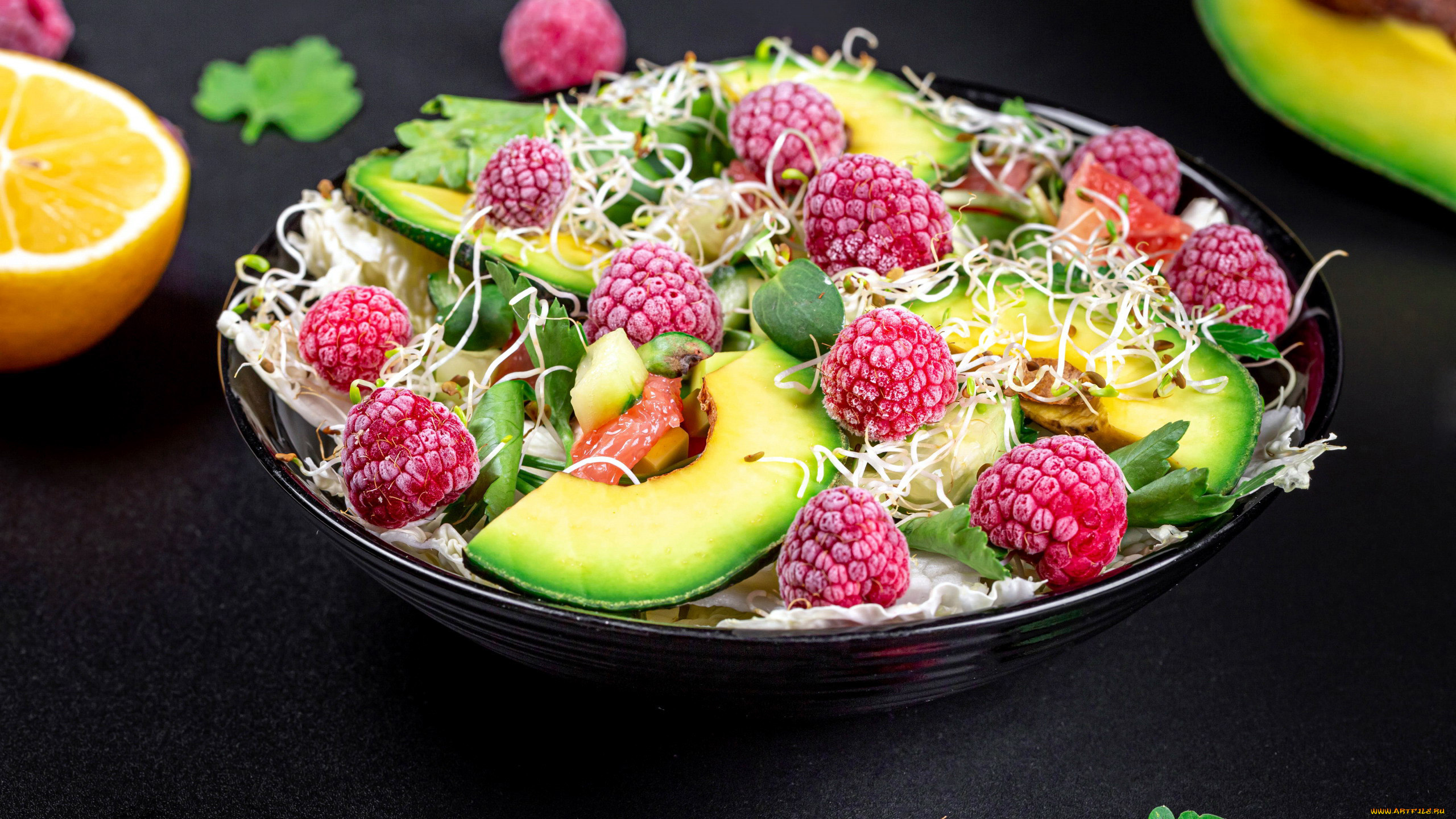 еда, фрукты, , ягоды, авокадо, малина