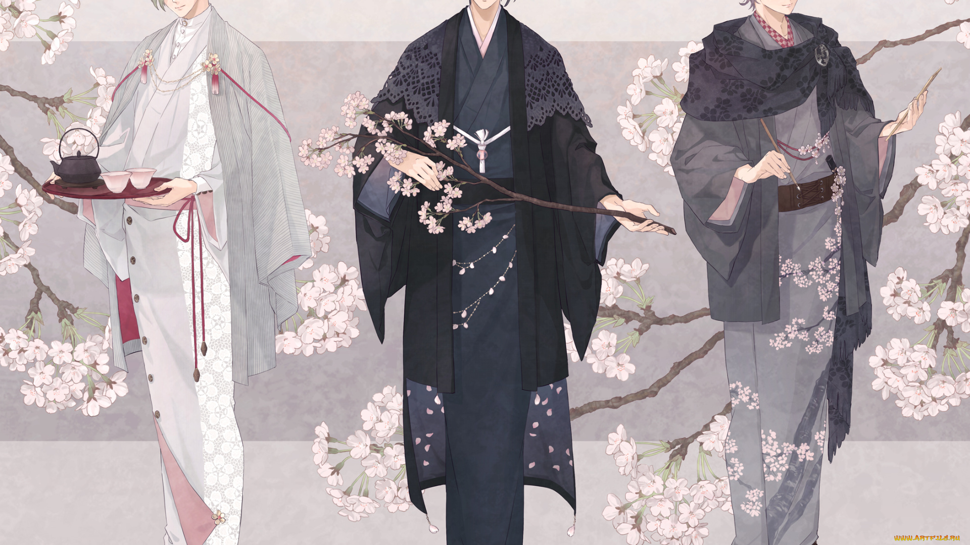 аниме, touken, ranbu, танец, мечей