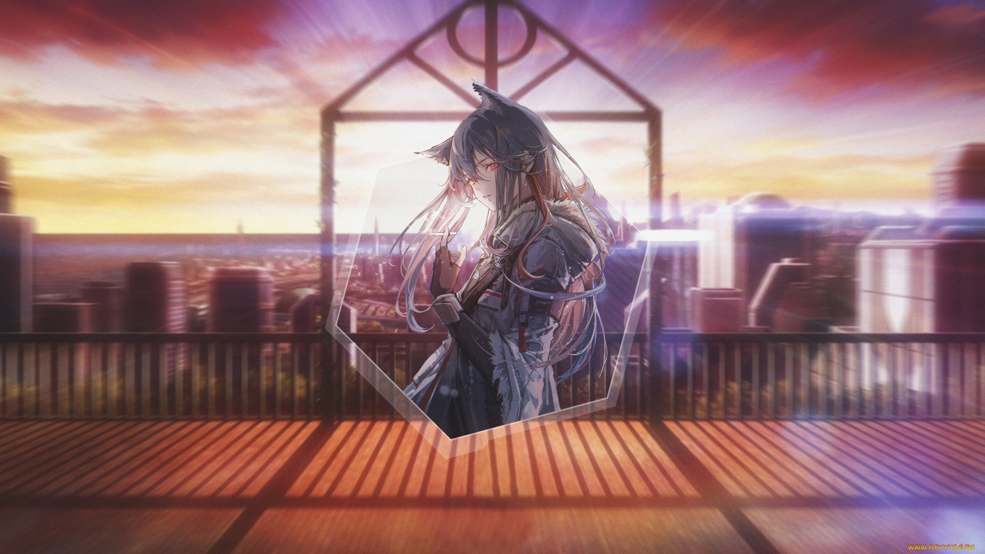 аниме, животные, , существа, девушка