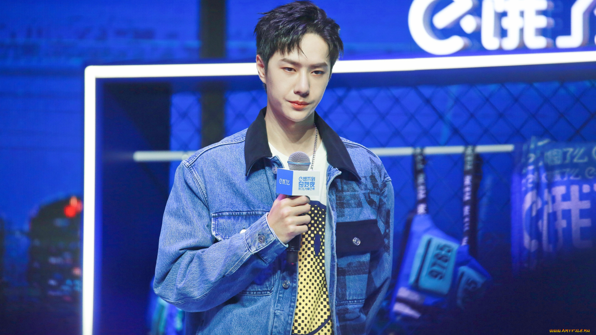 мужчины, wang, yi, bo, ван, ибо, микрофон, куртка