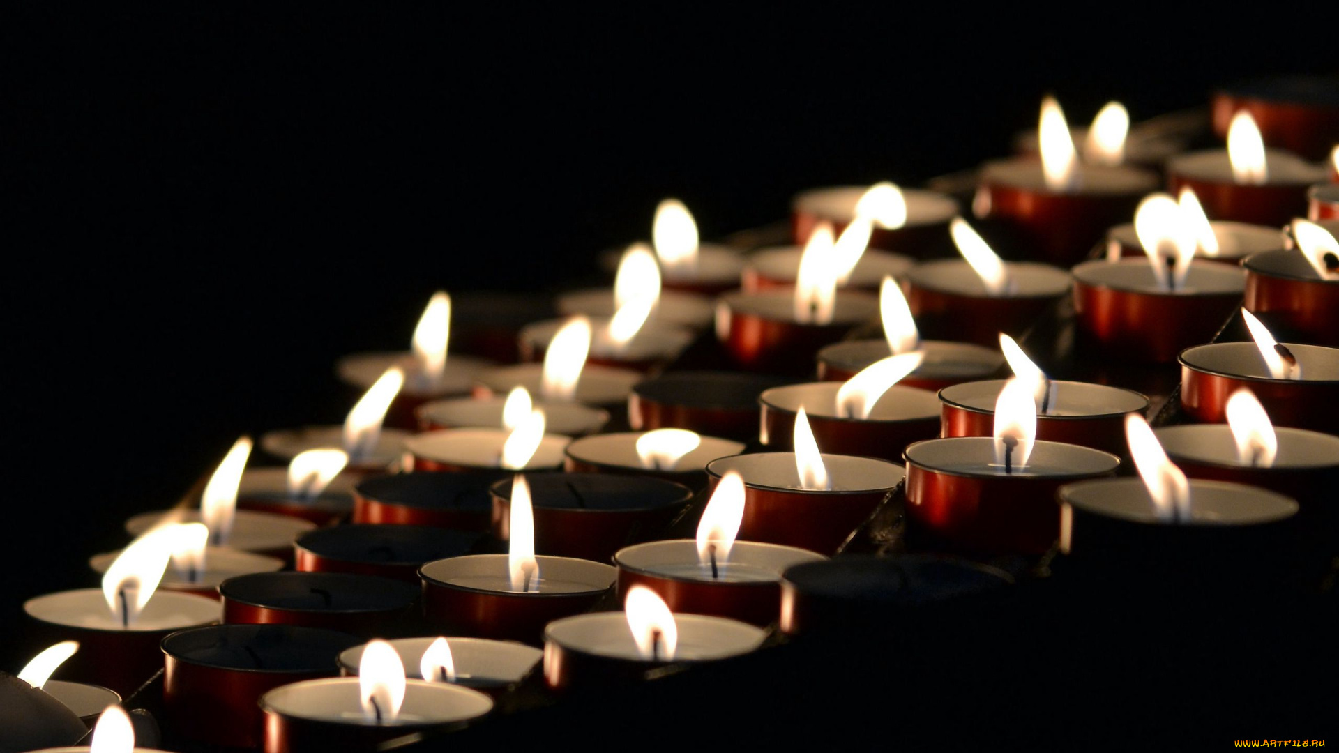 разное, свечи, маленькие, много, огоньки