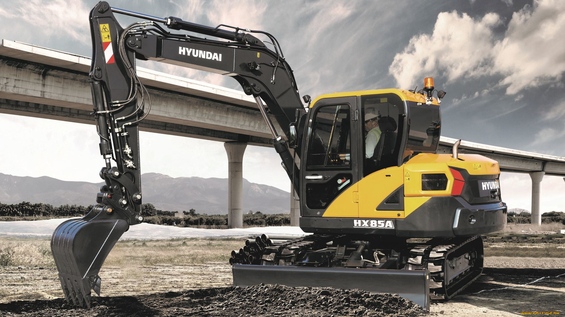 техника, экскаваторы, hyundai