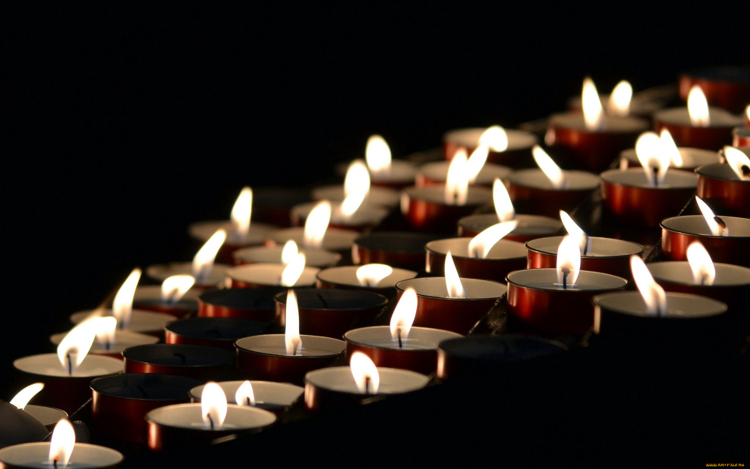 разное, свечи, маленькие, много, огоньки
