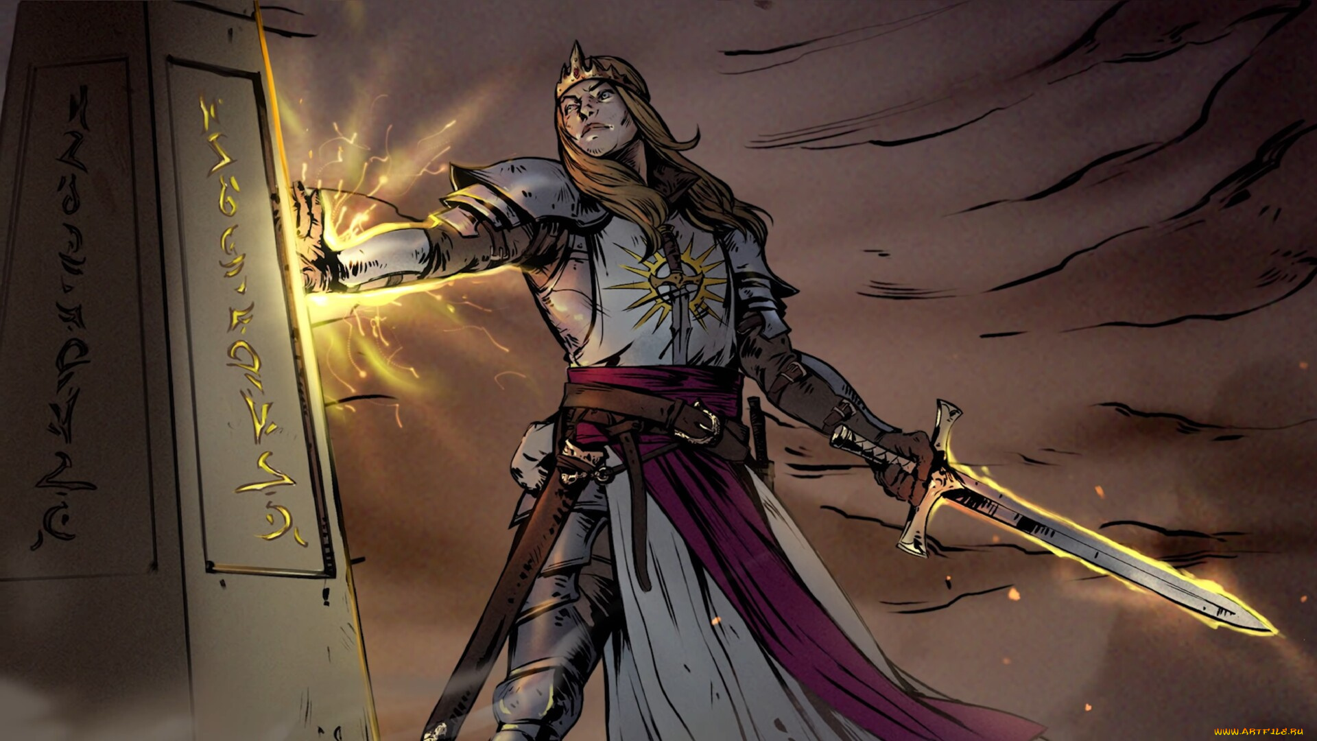 видео, игры, pathfinder, , wrath, of, the, righteous, рыцарь, меч, магия, знаки, стелла