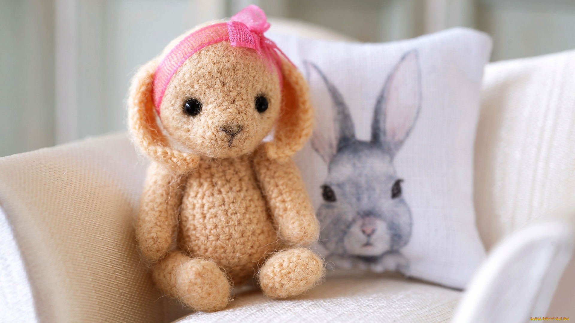 разное, игрушки, вязаный, кролик