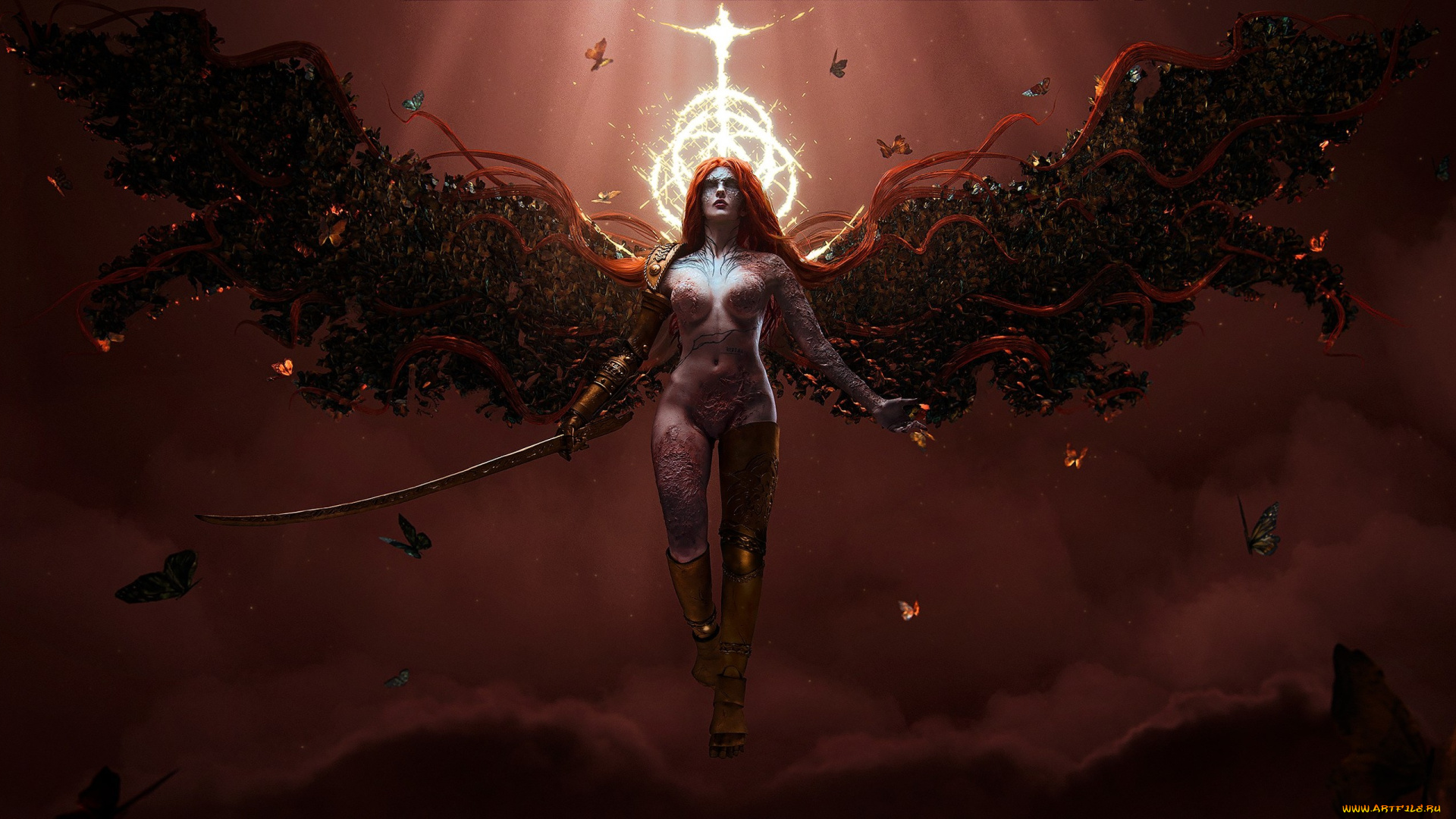 видео, игры, elden, ring, malenia, elden, ring