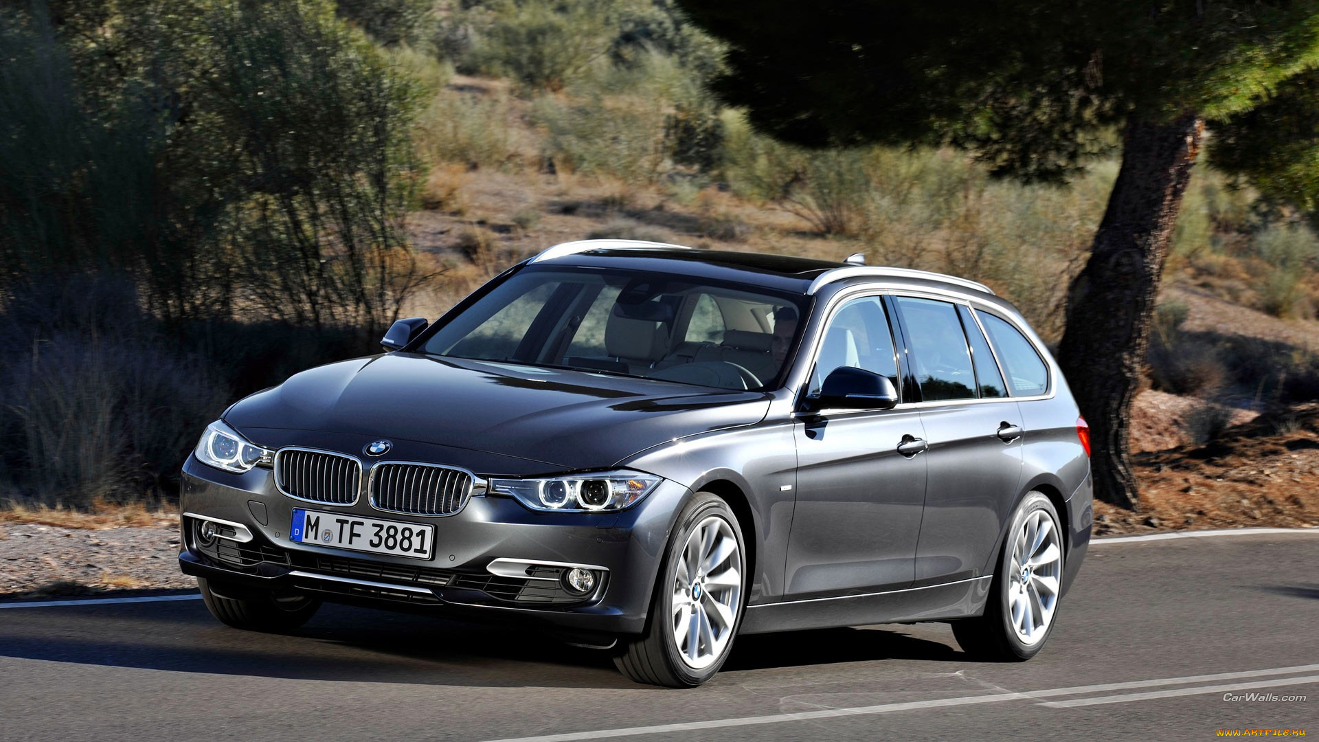 bmw, 3-й, серии, , g20, автомобили, bmw, серебристый, дорога, кусты