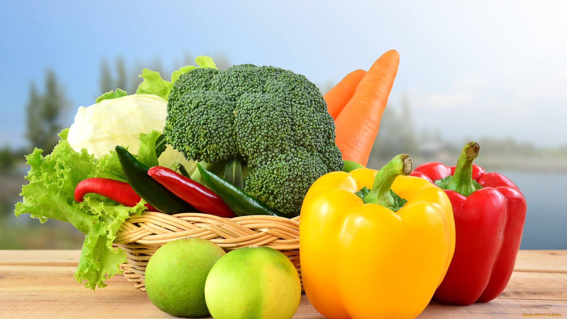 еда, овощи, брокколи, морковь, перец, капуста