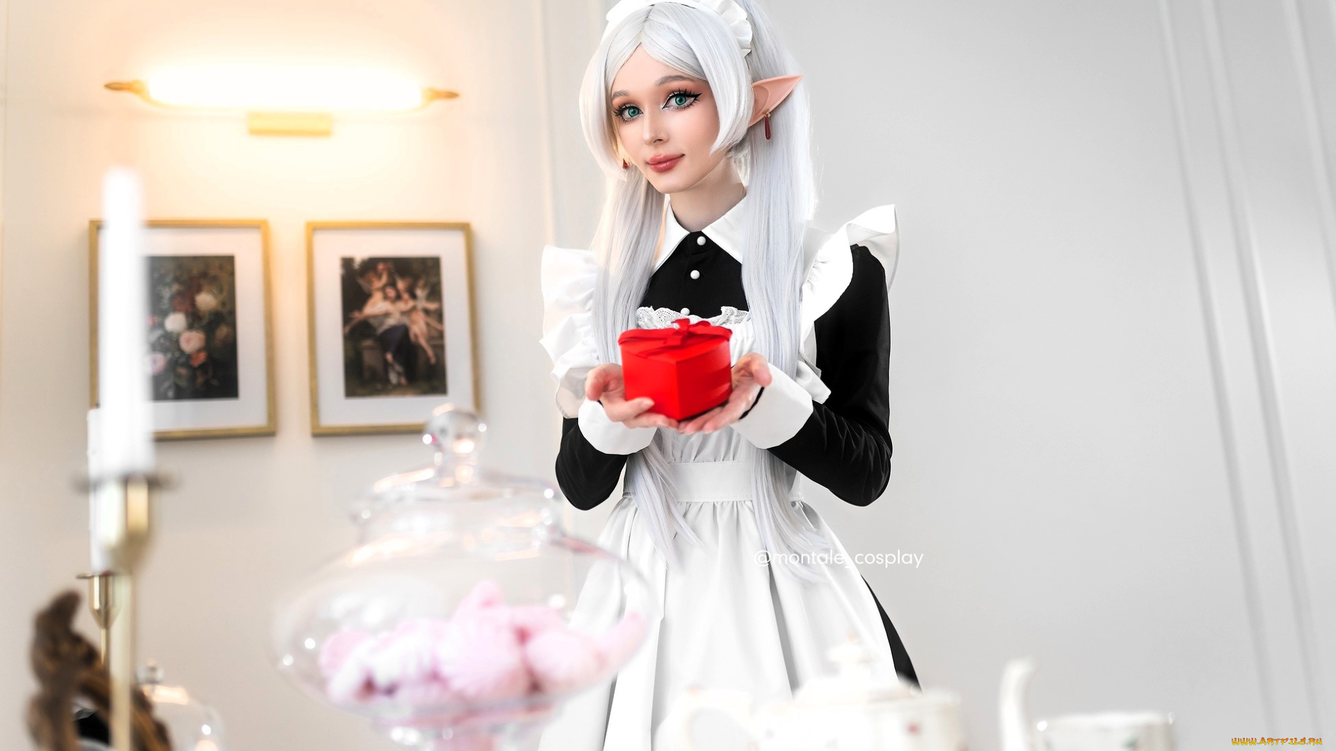 marina, montale, девушки, образ, косплей, костюм, ушки, горничная, коробочка