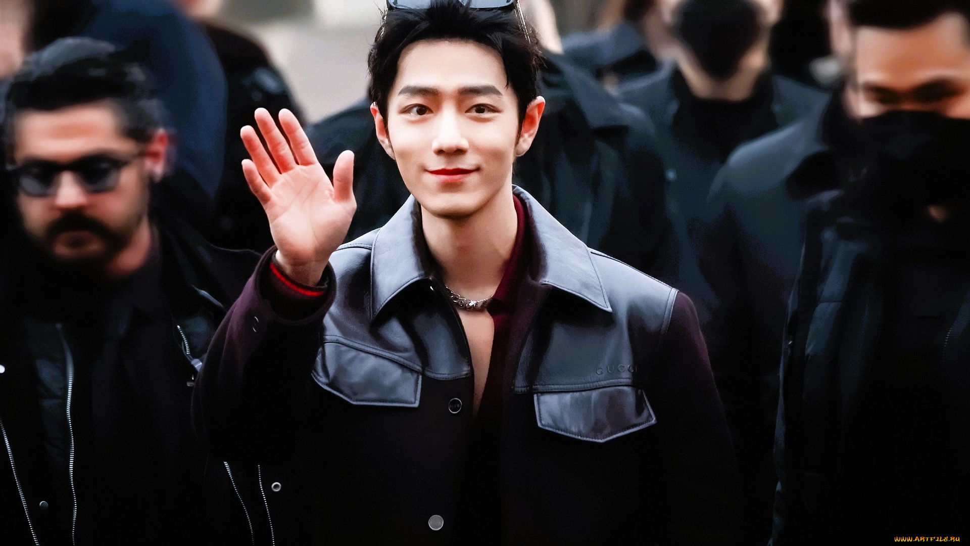 мужчины, xiao, zhan, актер, очки, куртка, жест, люди