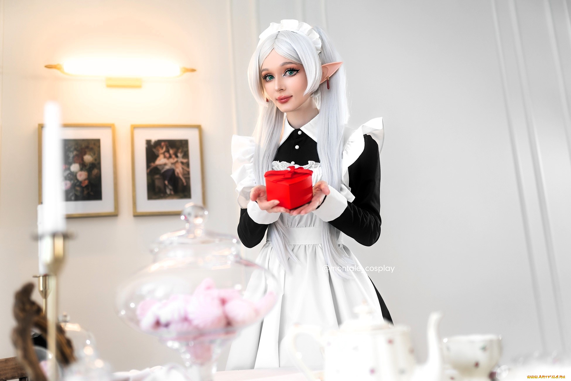 marina, montale, девушки, образ, косплей, костюм, ушки, горничная, коробочка