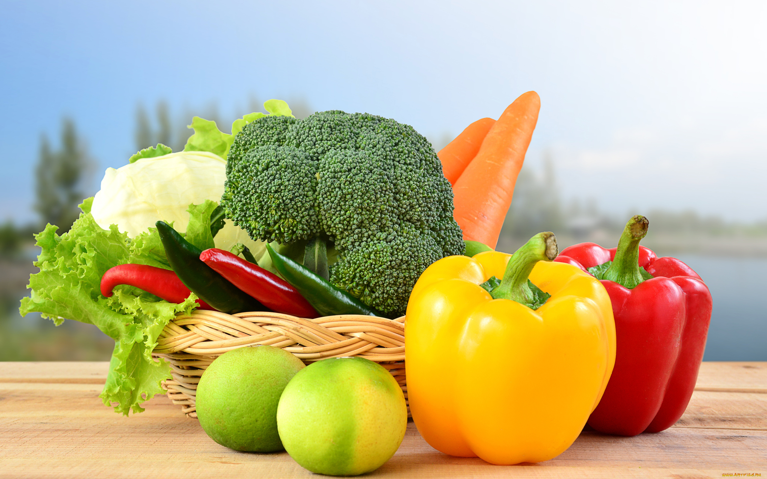 еда, овощи, брокколи, морковь, перец, капуста
